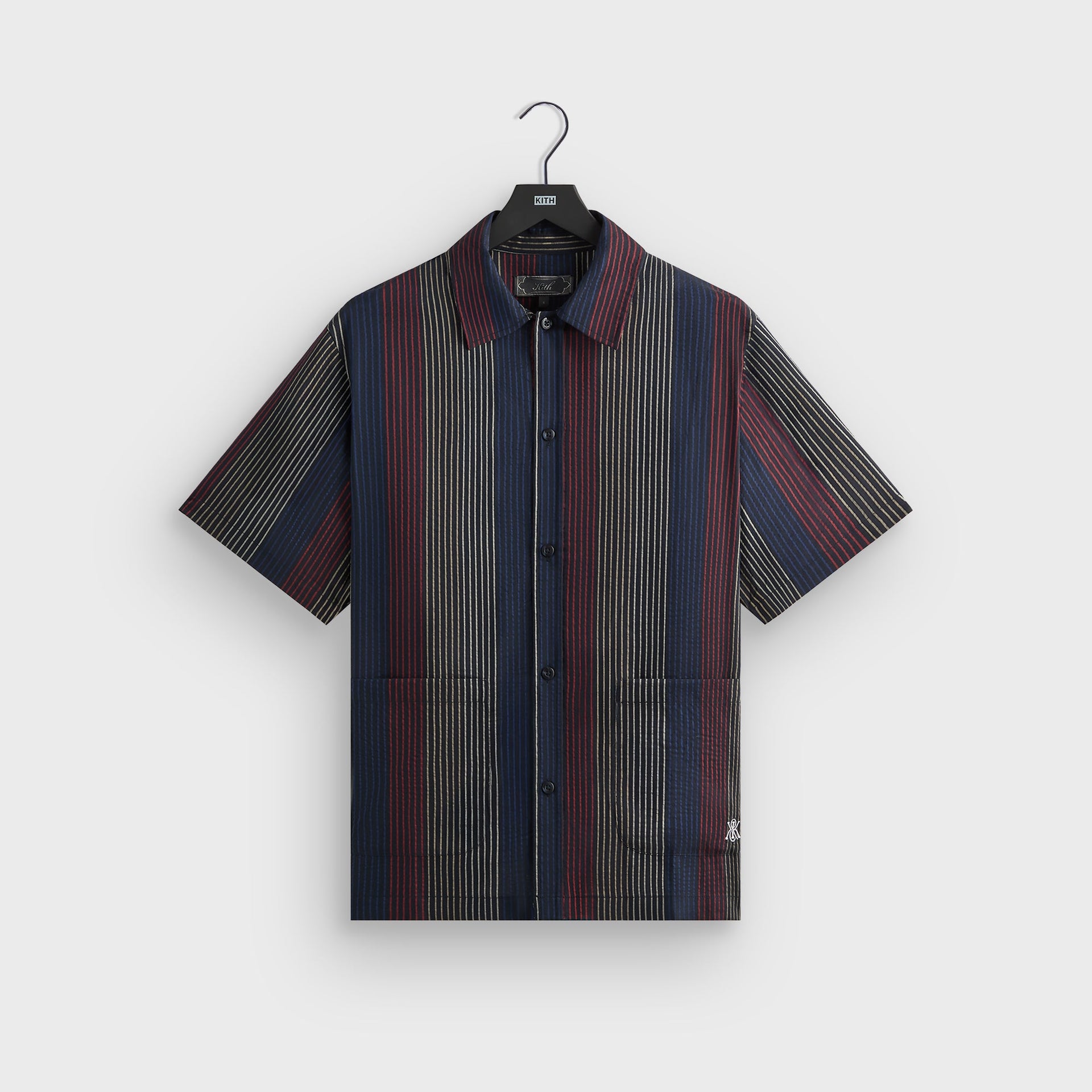 Kith Seersucker Boxy Collared Overshirt - Nocturnal PH