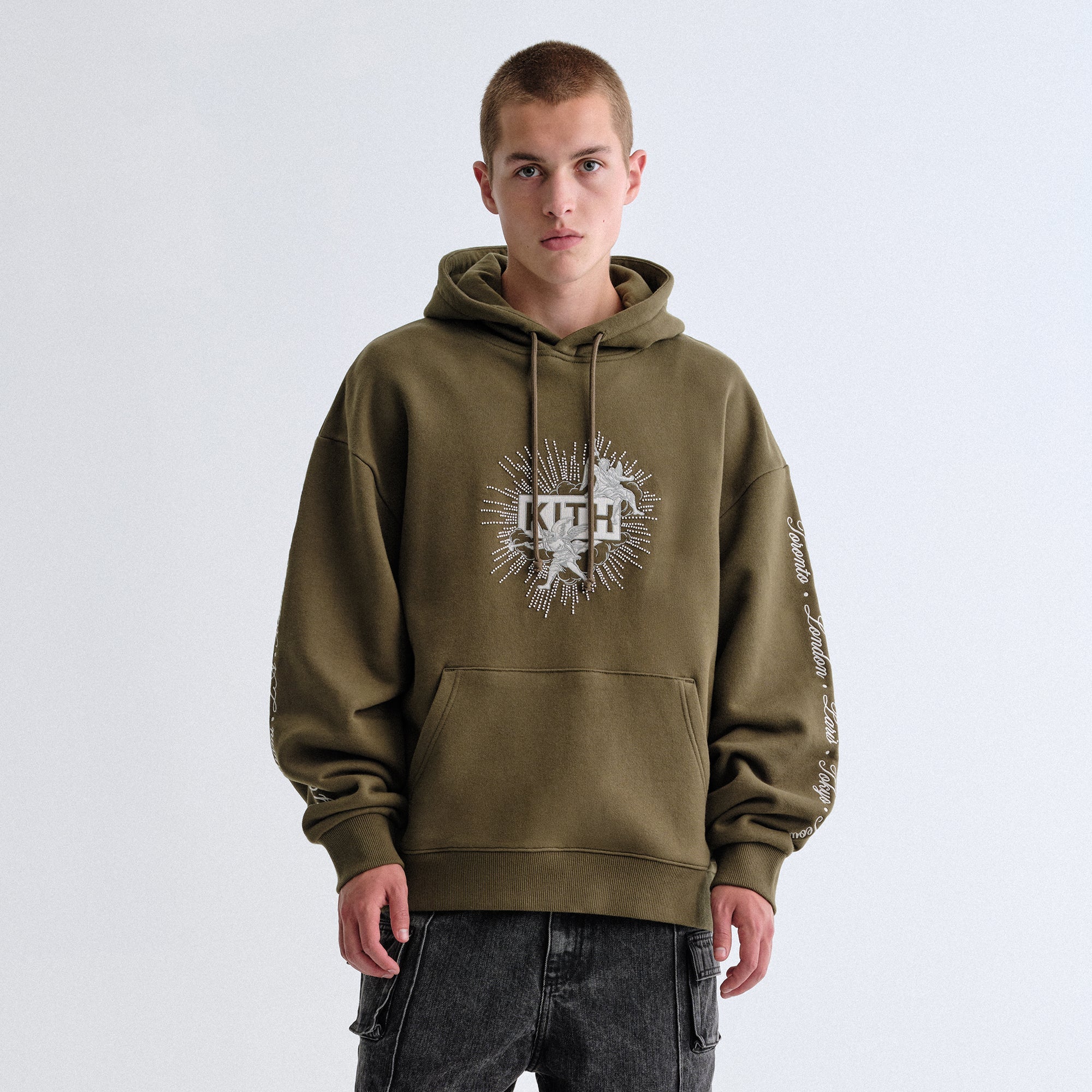 Kith Williams Hoodie MANTLE XS ブラウン M相当 Kith Bonded Waffle Coleman Quarter Zip Hoodie - Session