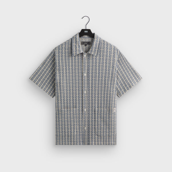 Kith Bubble Check Short Sleeve Boxy Collared Overshirt