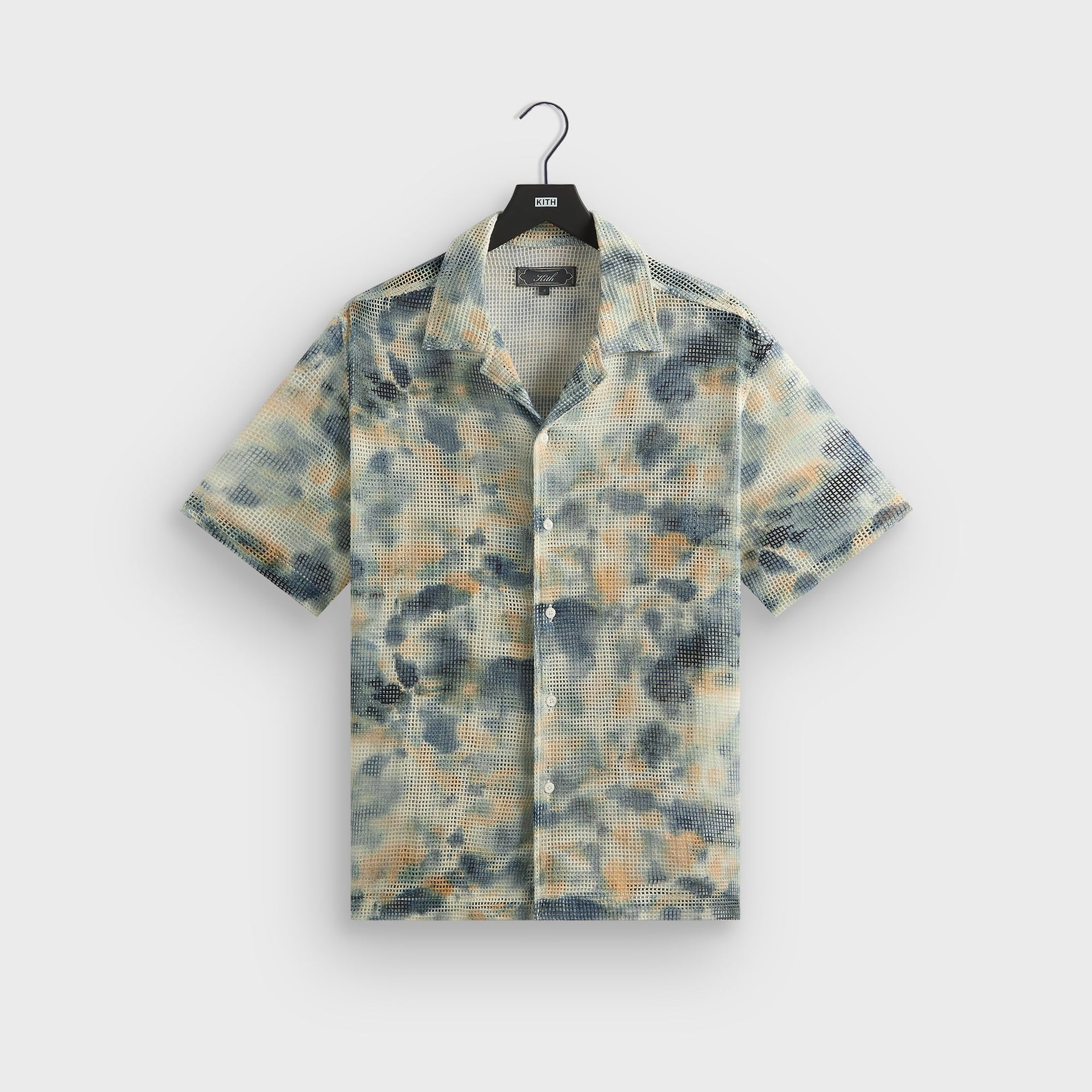 Kith Cotton Mesh Thompson Camp Collar Shirt - Cyanotype PH