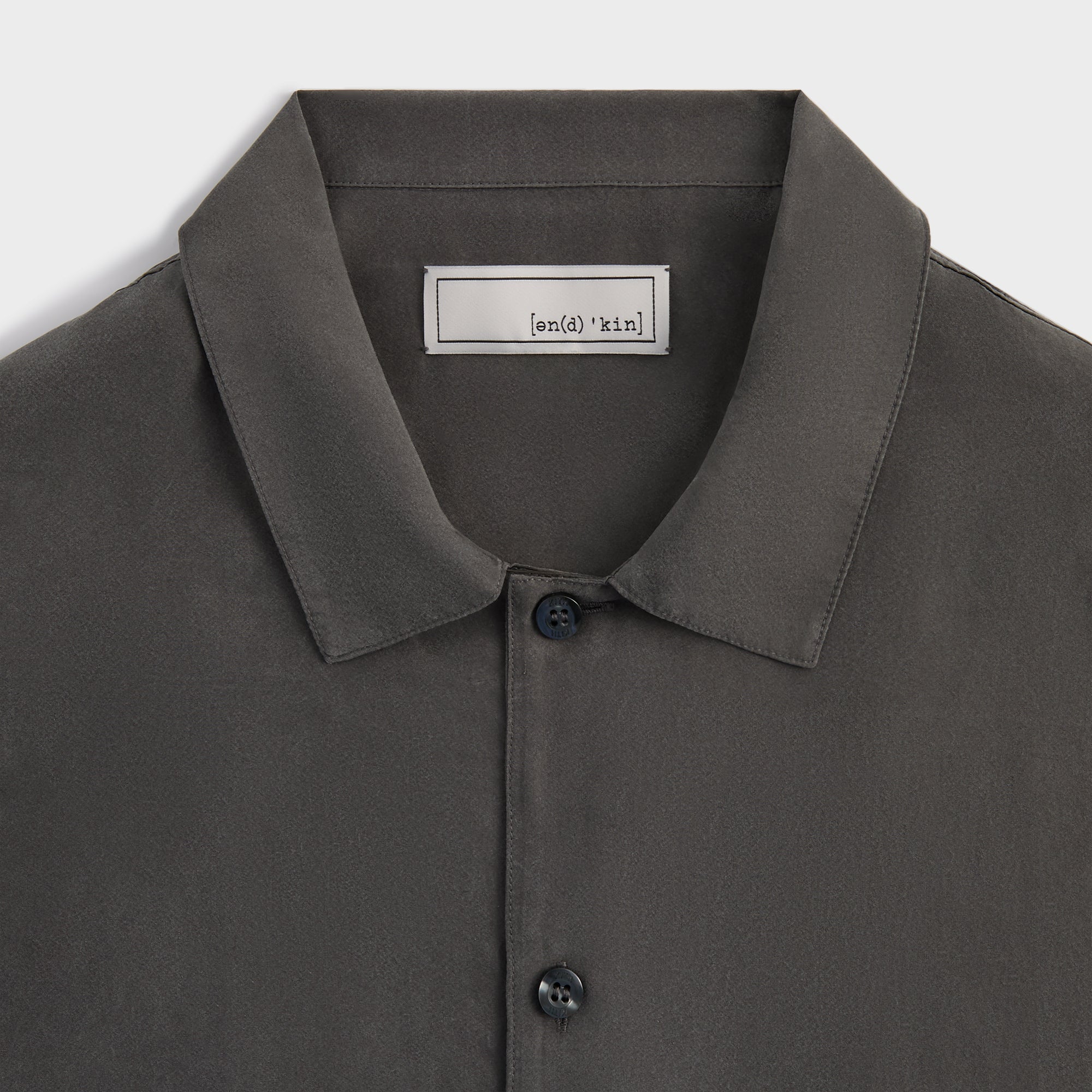 &Kin Silk Habotai Short Sleeve Reade Shirt - Light Indigo – Kith