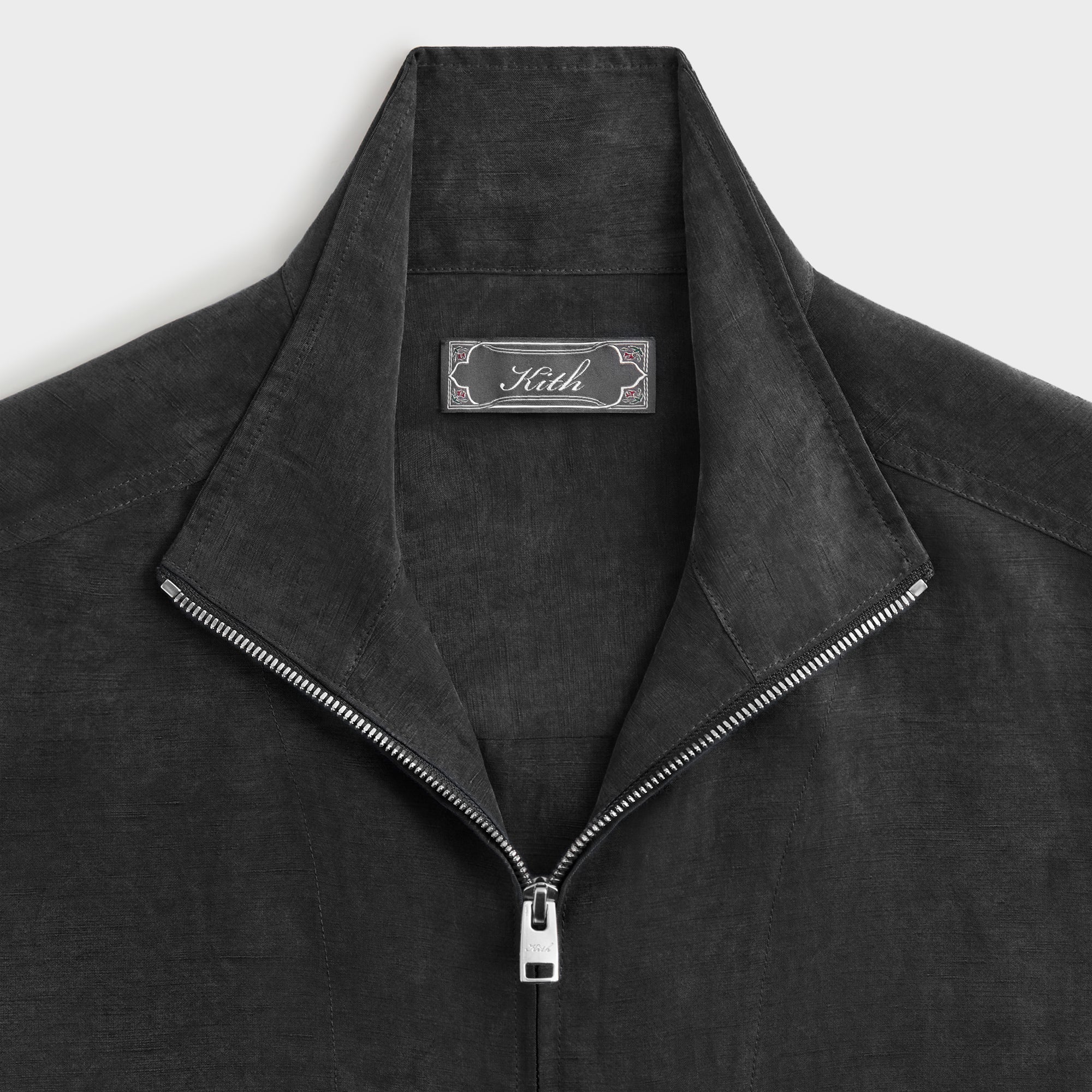 Kith Colton Zip Up Shirt - Black