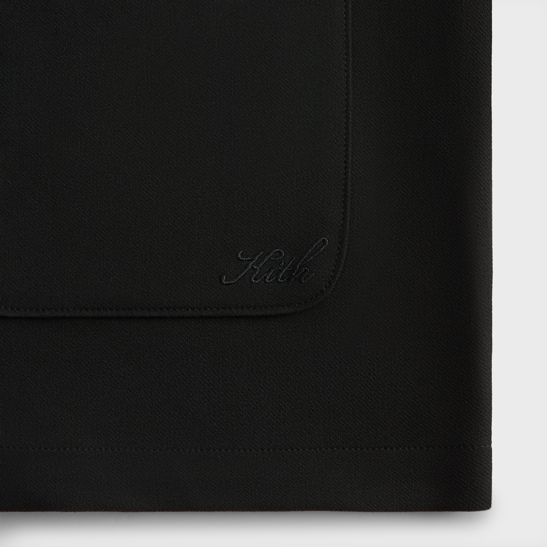 Kith Double Weave Boxy Collared Overshirt - Black