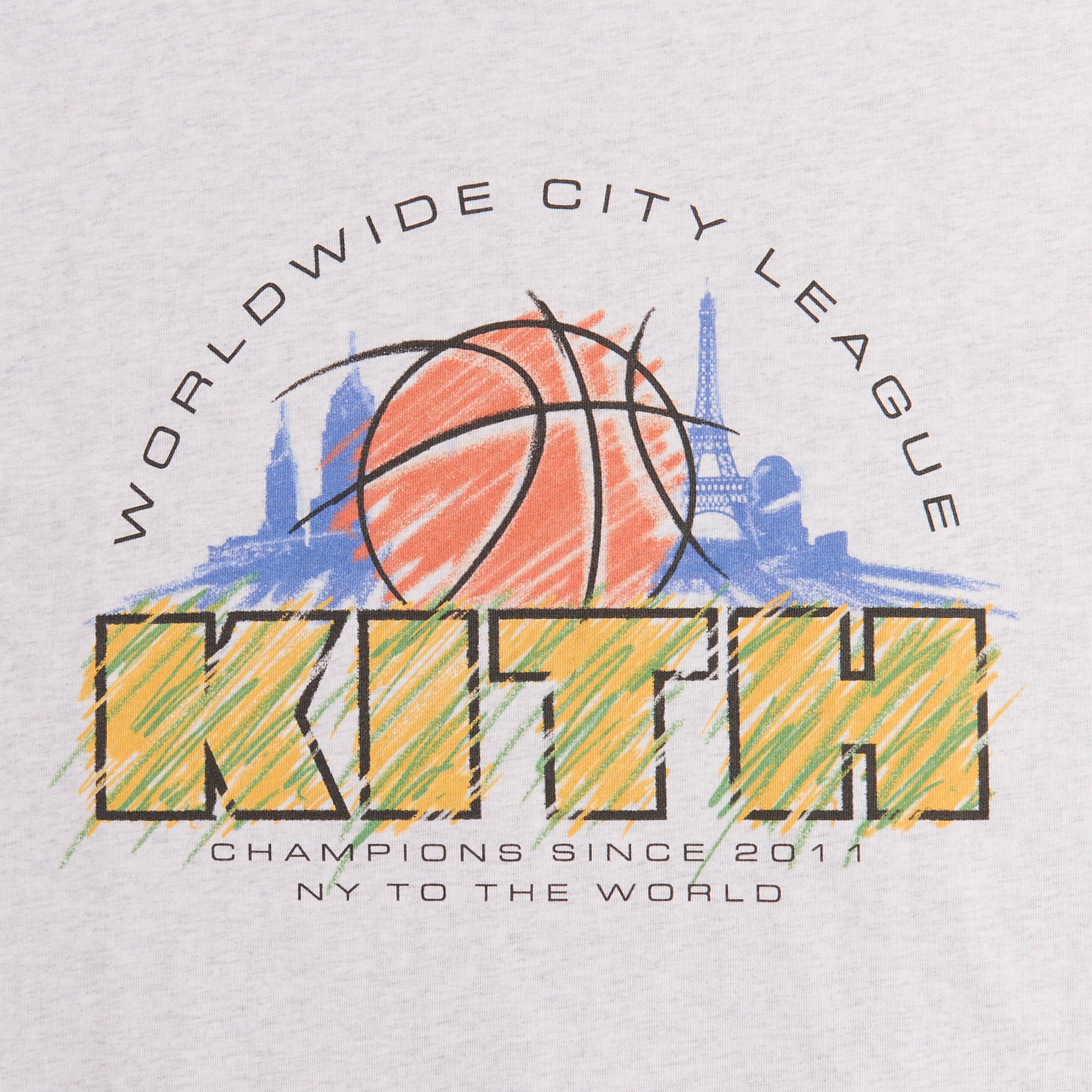 Kith City League Vintage Tee - Light Heather Grey