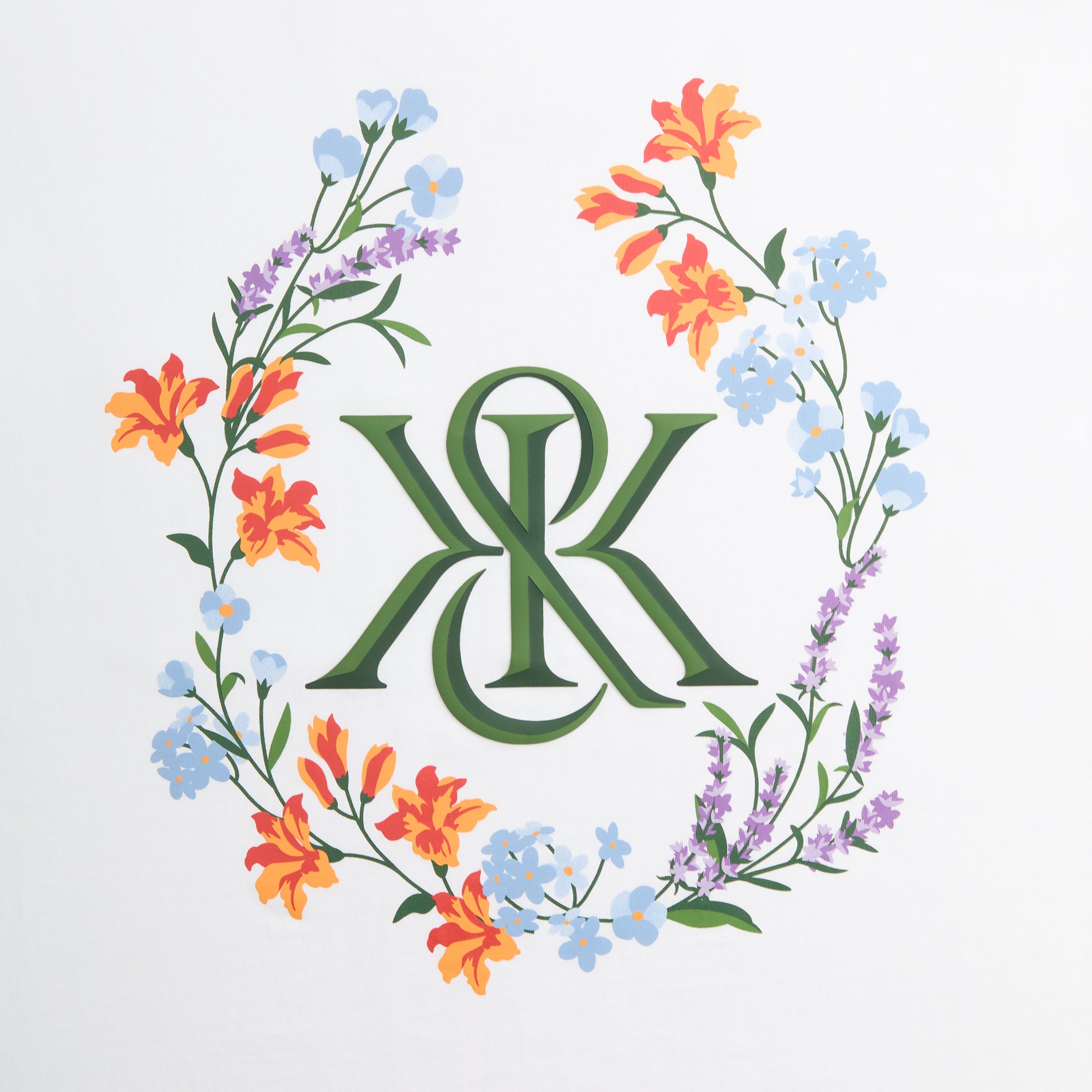 関税送料込み Kith NYC KK Flower Logo T-shirt Kith K&K Floral Pocket Tee - White