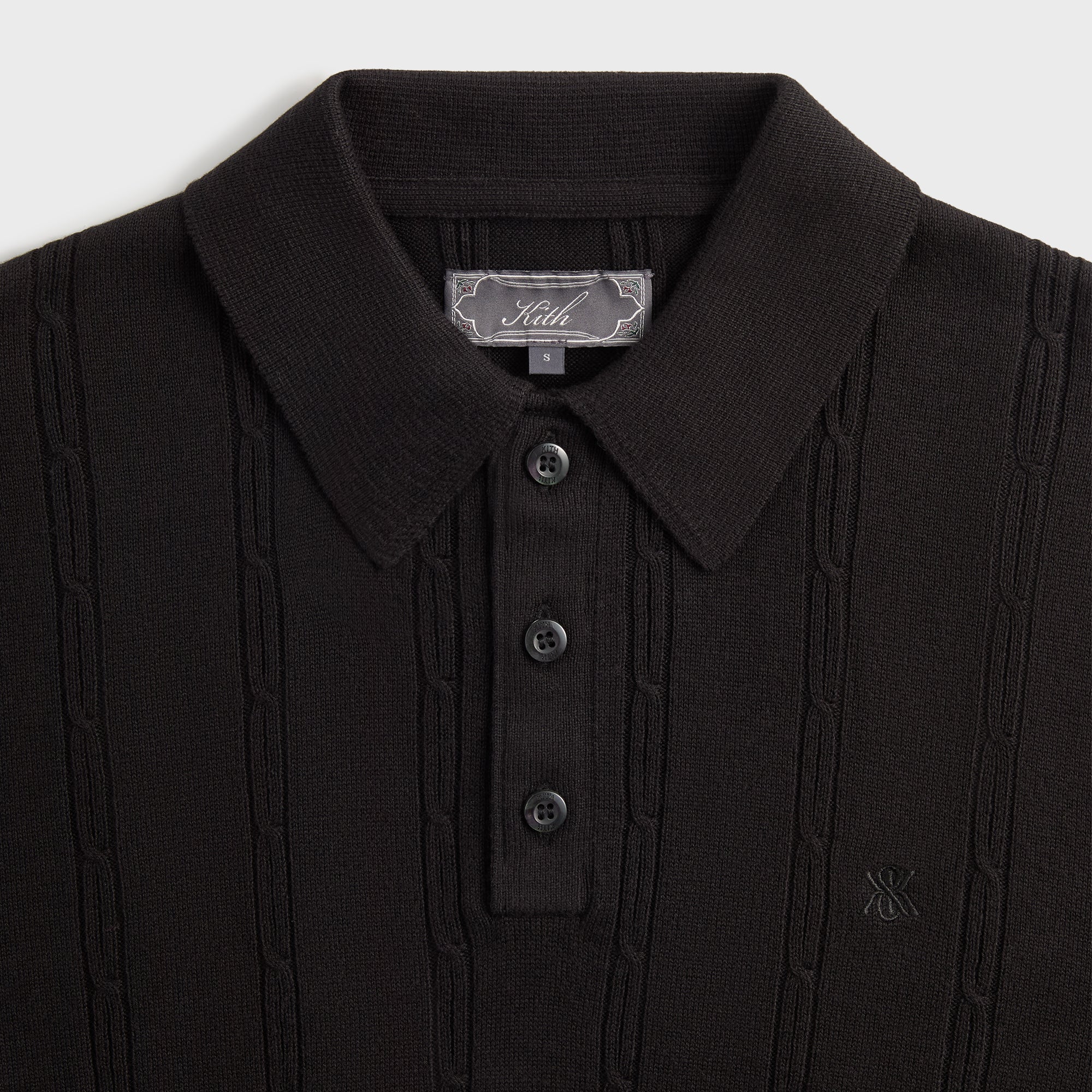 Kith Tilden Long Sleeve Pullover - Black