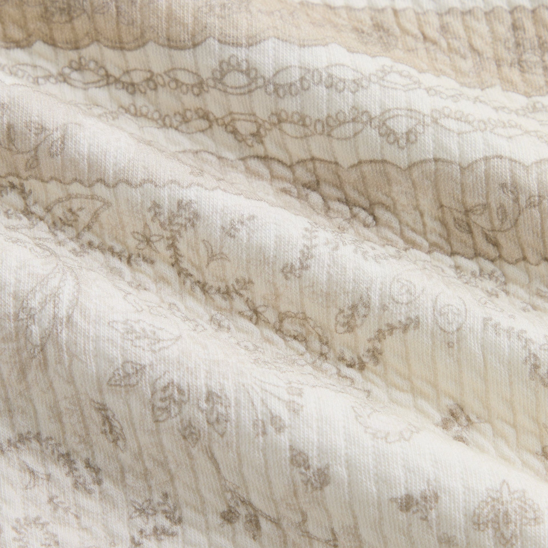 Kith Striped Interlock Claremont Quarter Zip - Canvas - PH