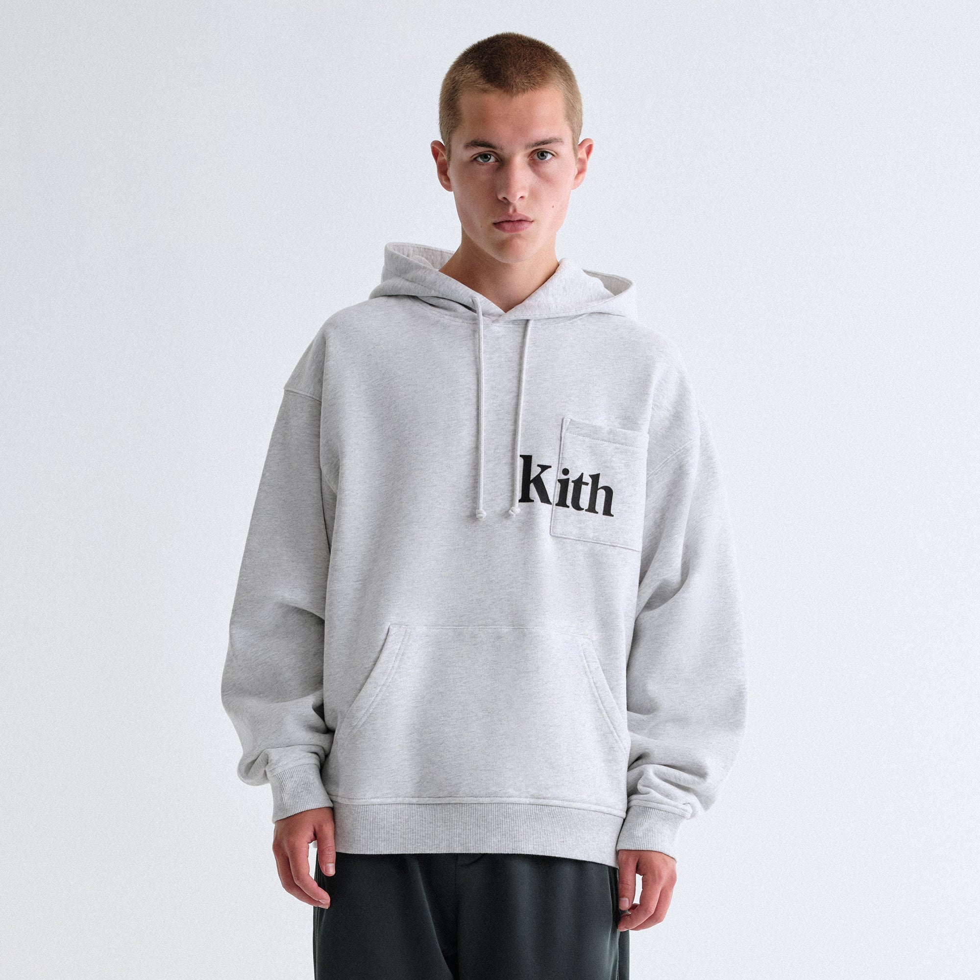 新品Kith Kith Quinn Hoodieグレー パーカー Sトレーナー Kith Quinn Hoodie - Light Heather Grey
