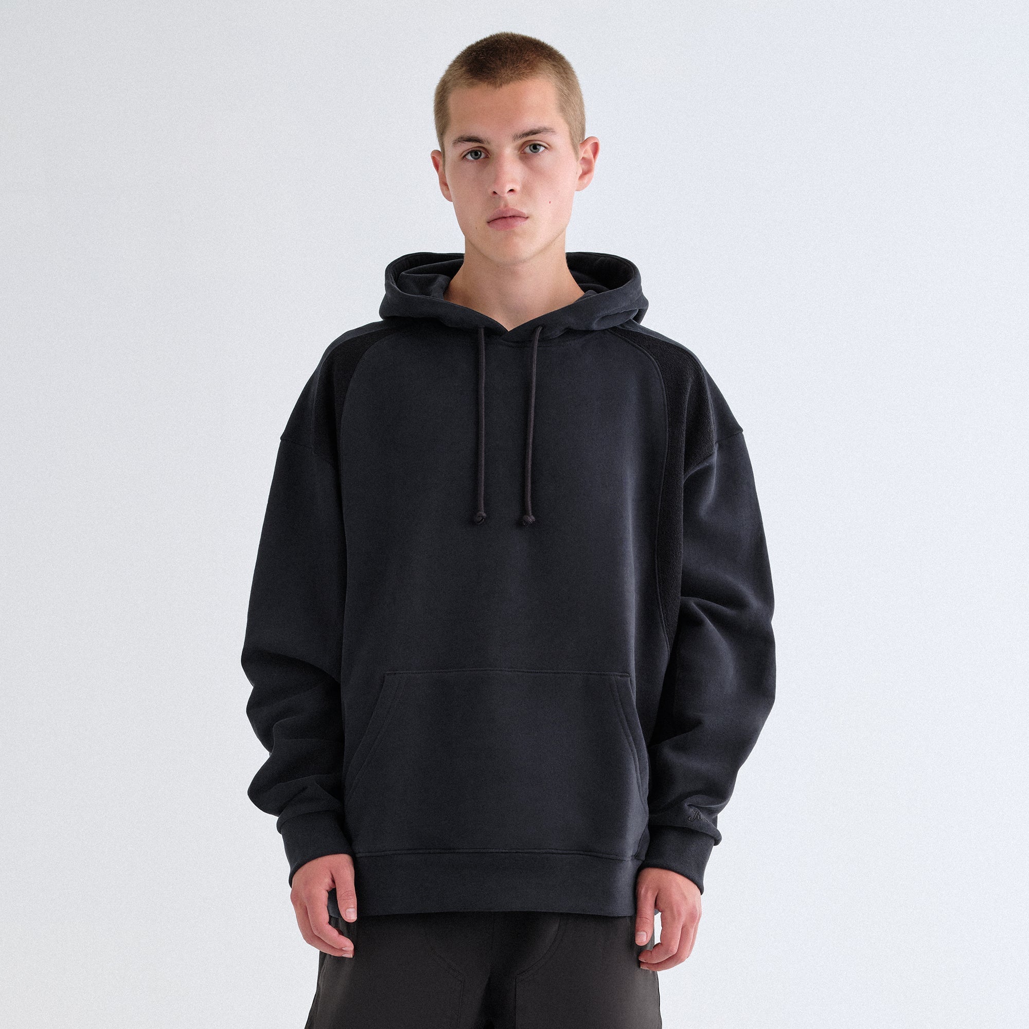 Kith Curved Panel Terry Nelson Hoodie - Black