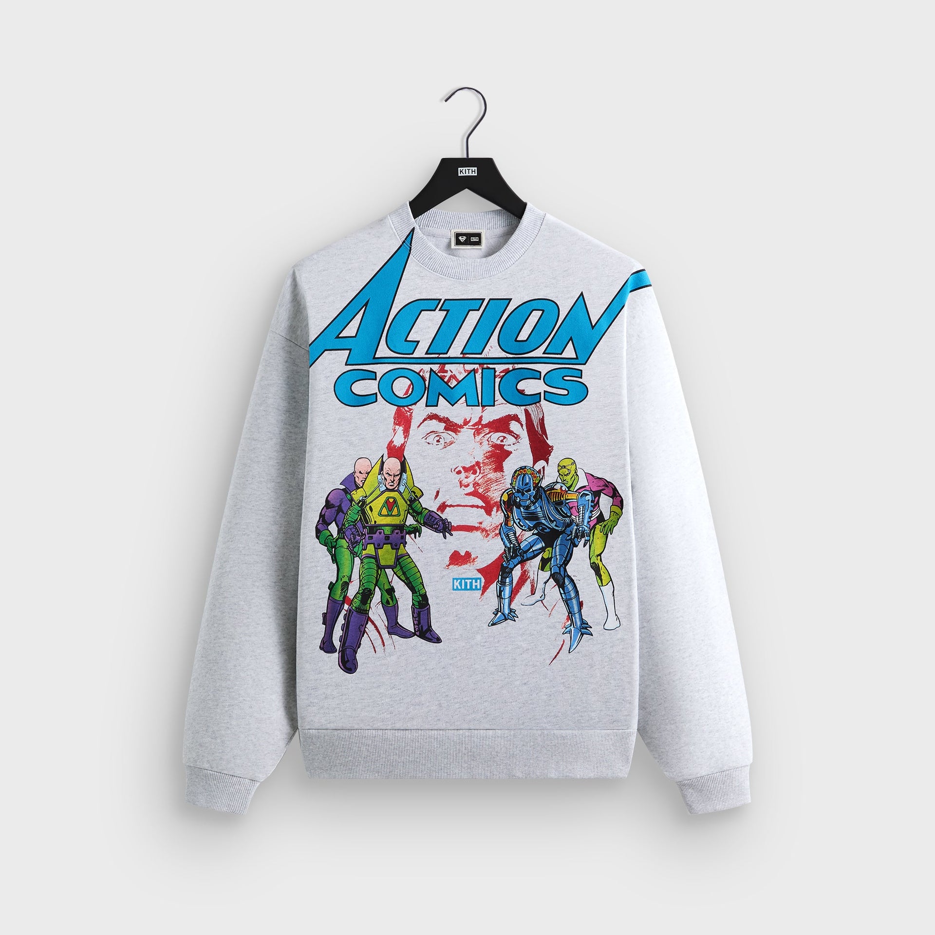 Superman | Kith Action Comics Nelson Crewneck - Light Heather Grey PH