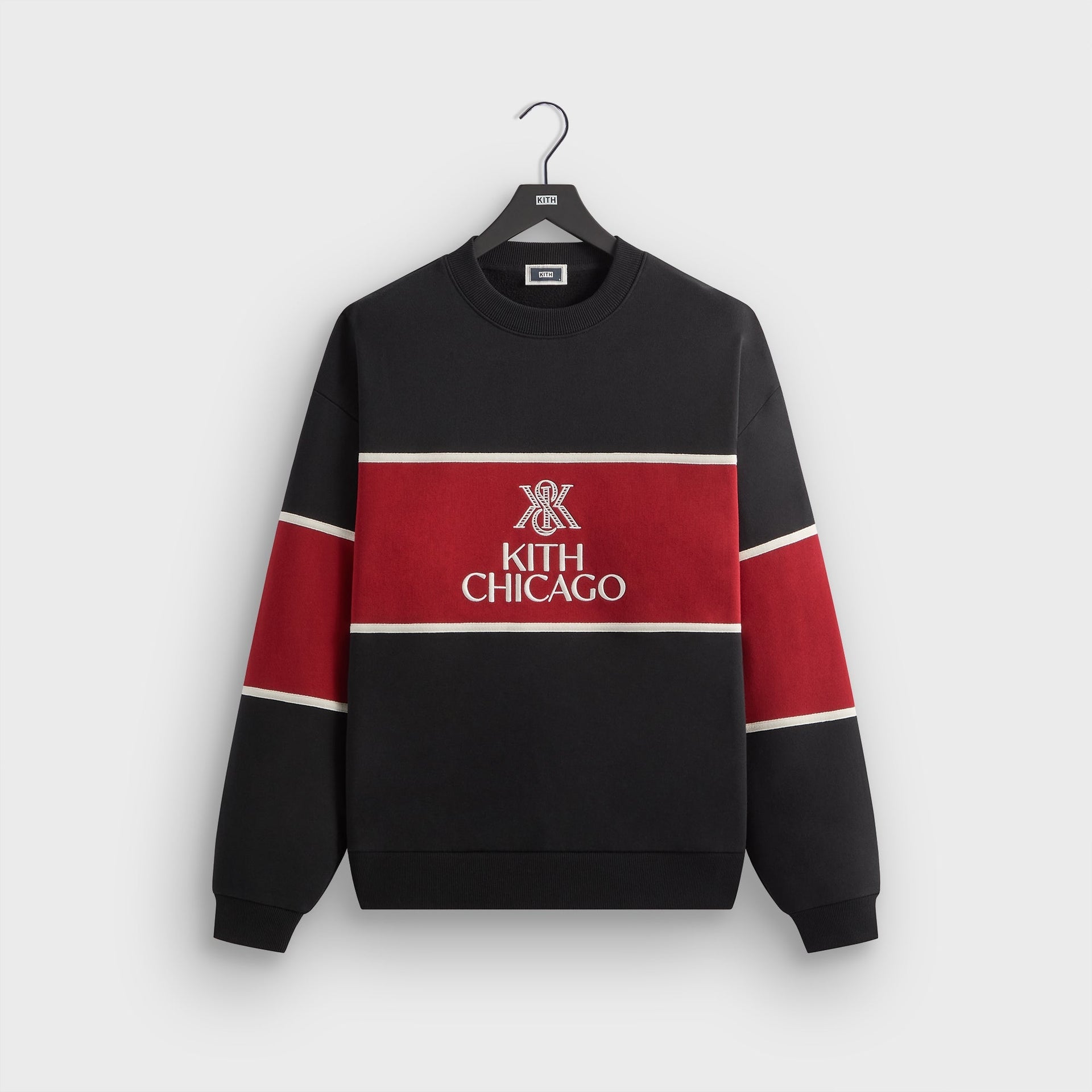 Kith Chicago Panelled Nelson Crewneck - Black - PH