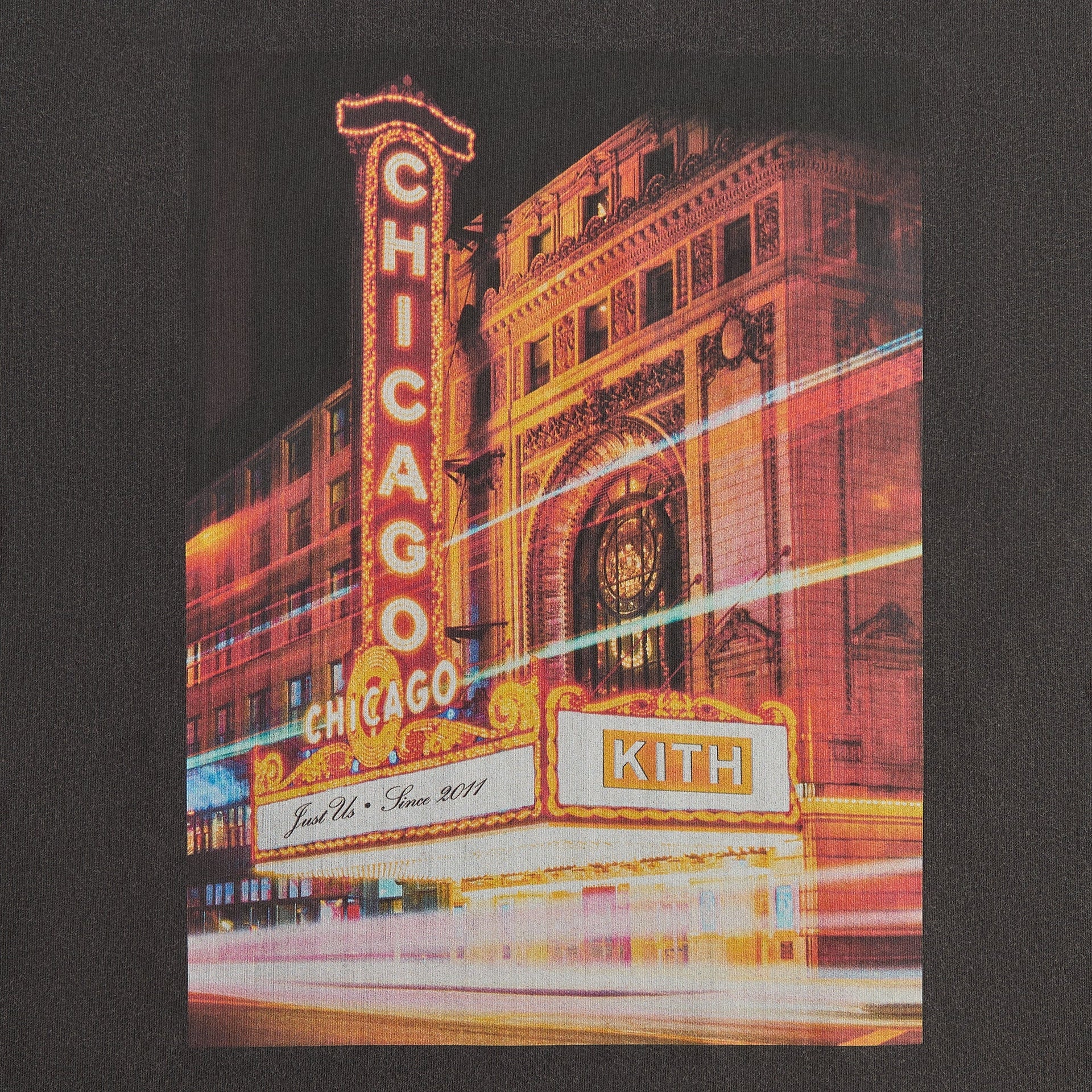 Kith Chicago Lights Vintage Tee - Black - PH