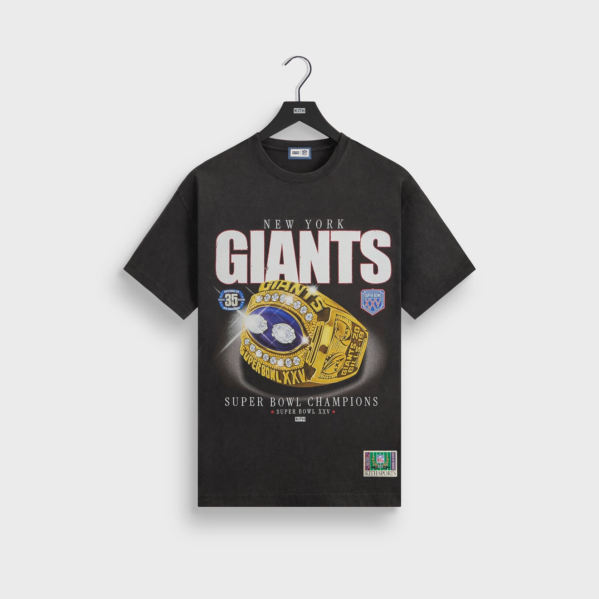 Kith for the NFL New York Giants Ring Vintage Jones Tee - Black - PH