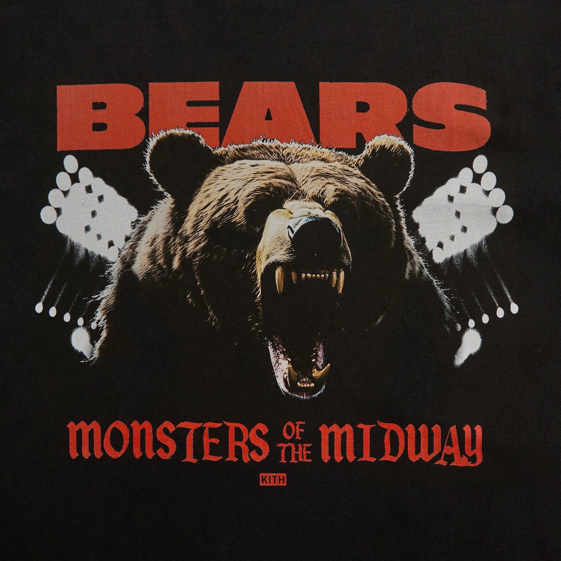 Kith for the NFL Chicago Bears Photo Vintage Jones Tee - Black - PH