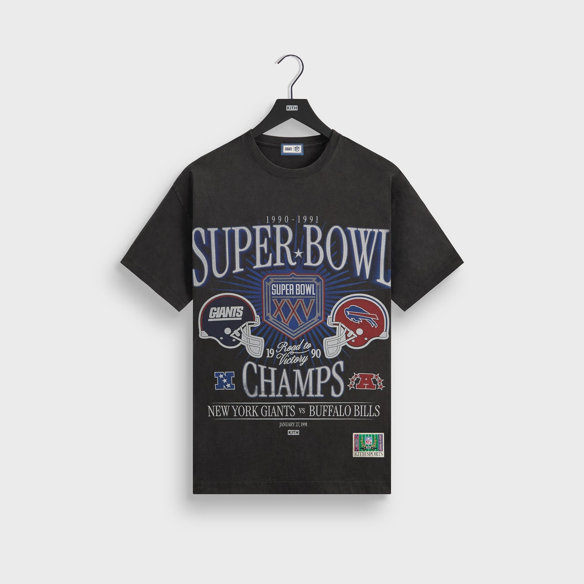 Kith for the NFL Super Bowl Vintage Bishop Tee - Black - PH