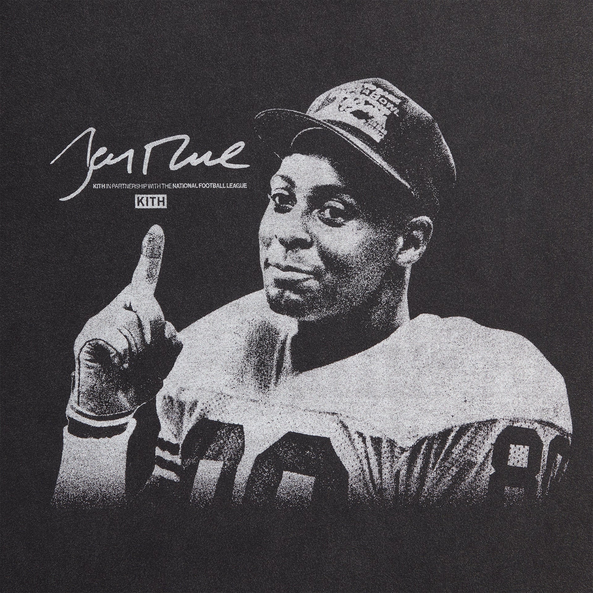 Kith for the NFL Jerry Rice Vintage Jones Tee - Black - PH