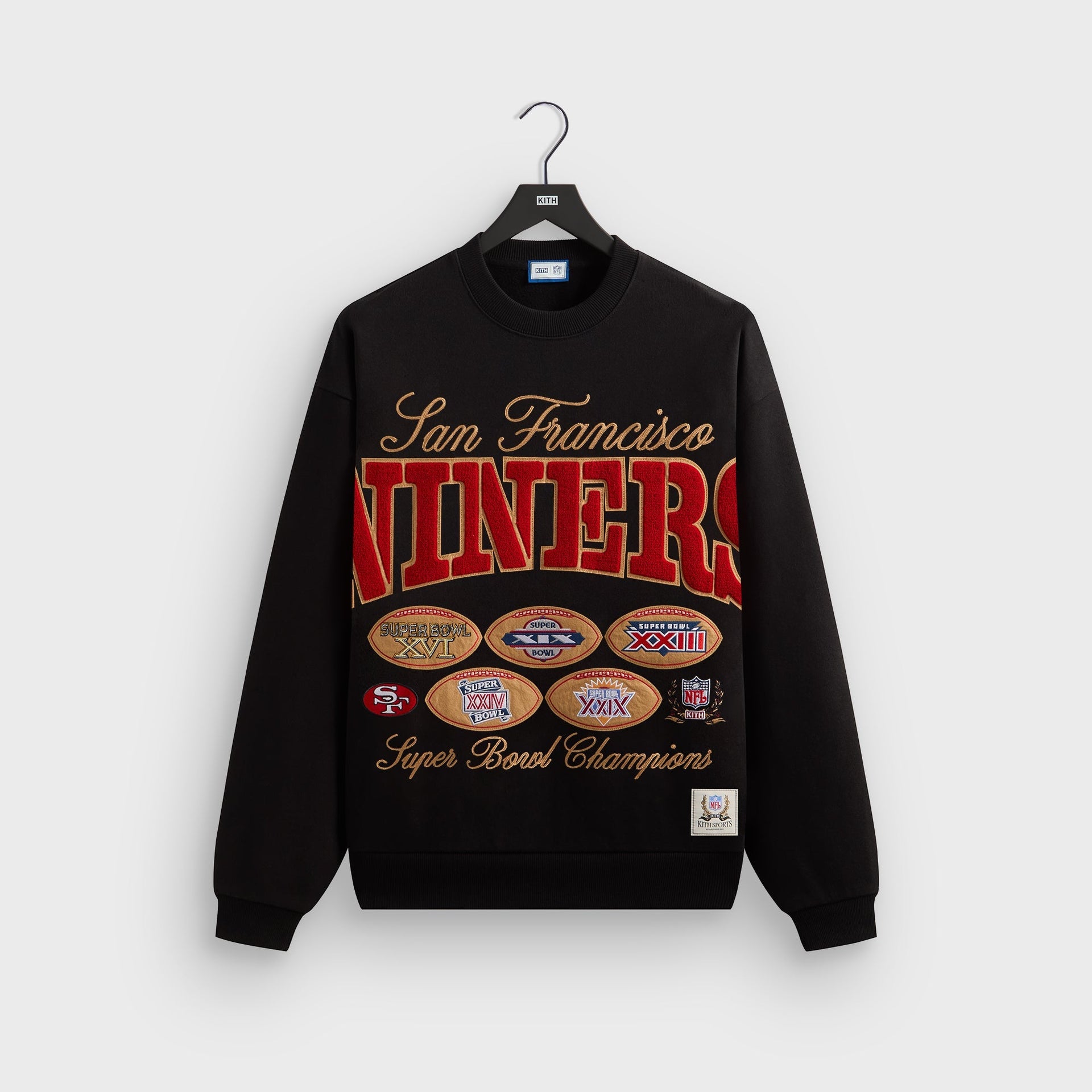 Kith for the NFL San Francisco 49ers Vintage Crewneck - Black - PH