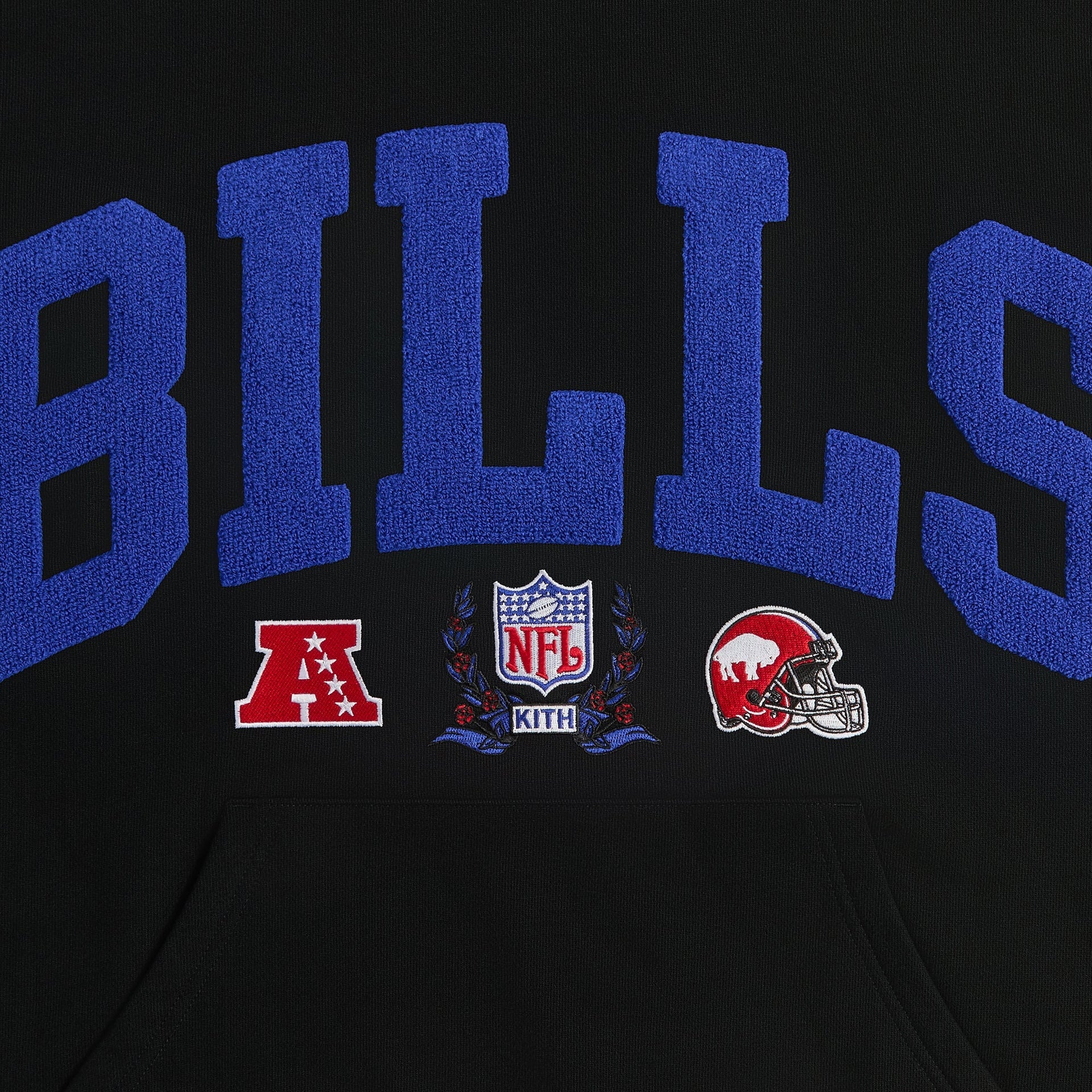 Kith for the NFL Buffalo Bills Stitched Vintage Hoodie - Black - PH