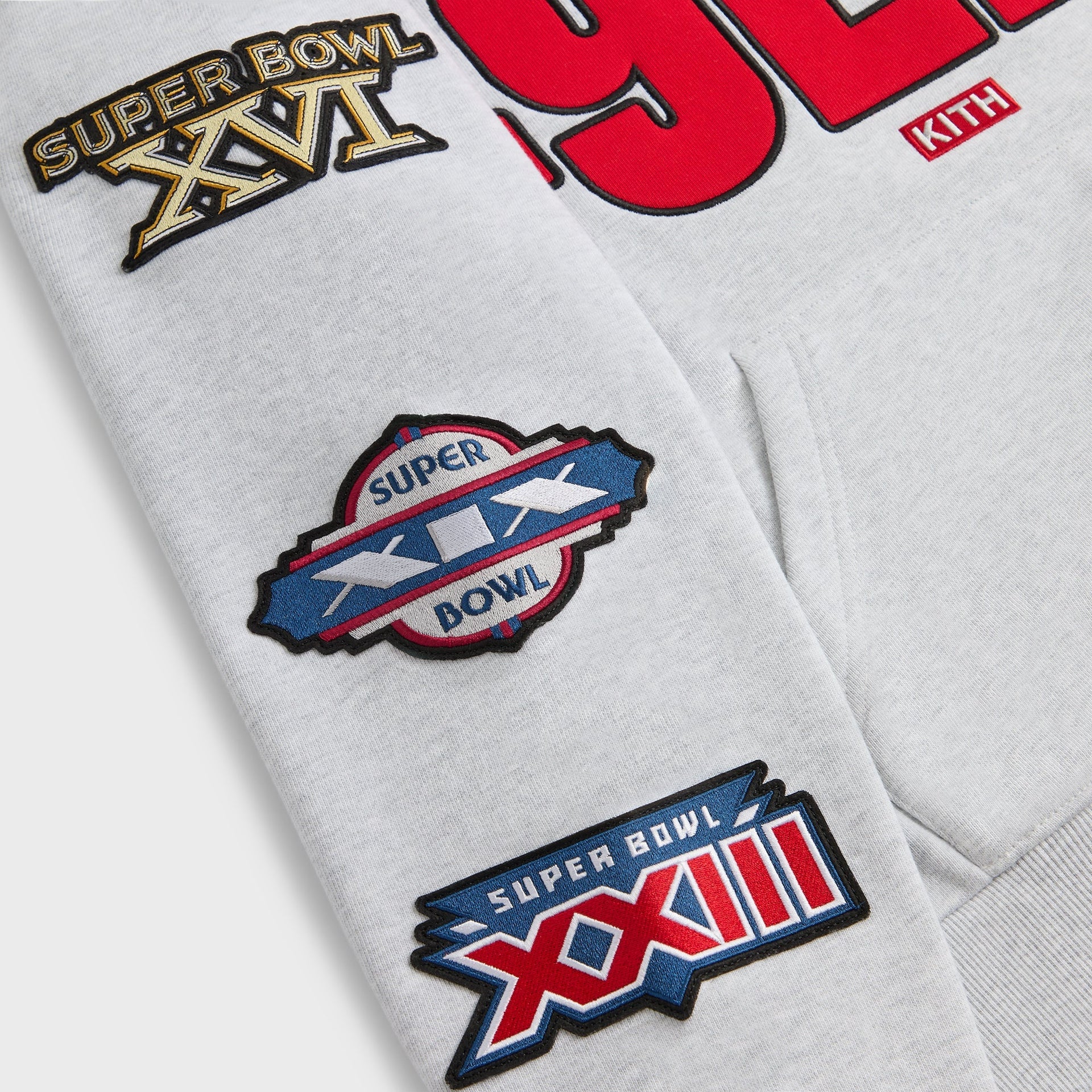 Kith for the NFL San Francisco 49ers Faithful Vintage Hoodie - Light Heather Grey - PH