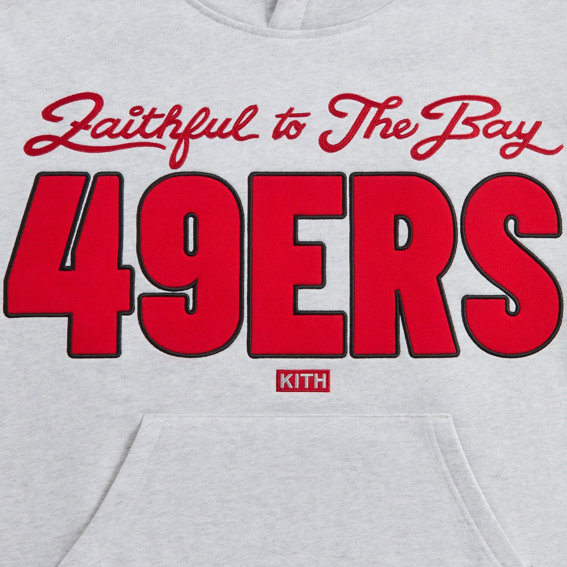 Kith for the NFL San Francisco 49ers Faithful Vintage Hoodie - Light Heather Grey - PH