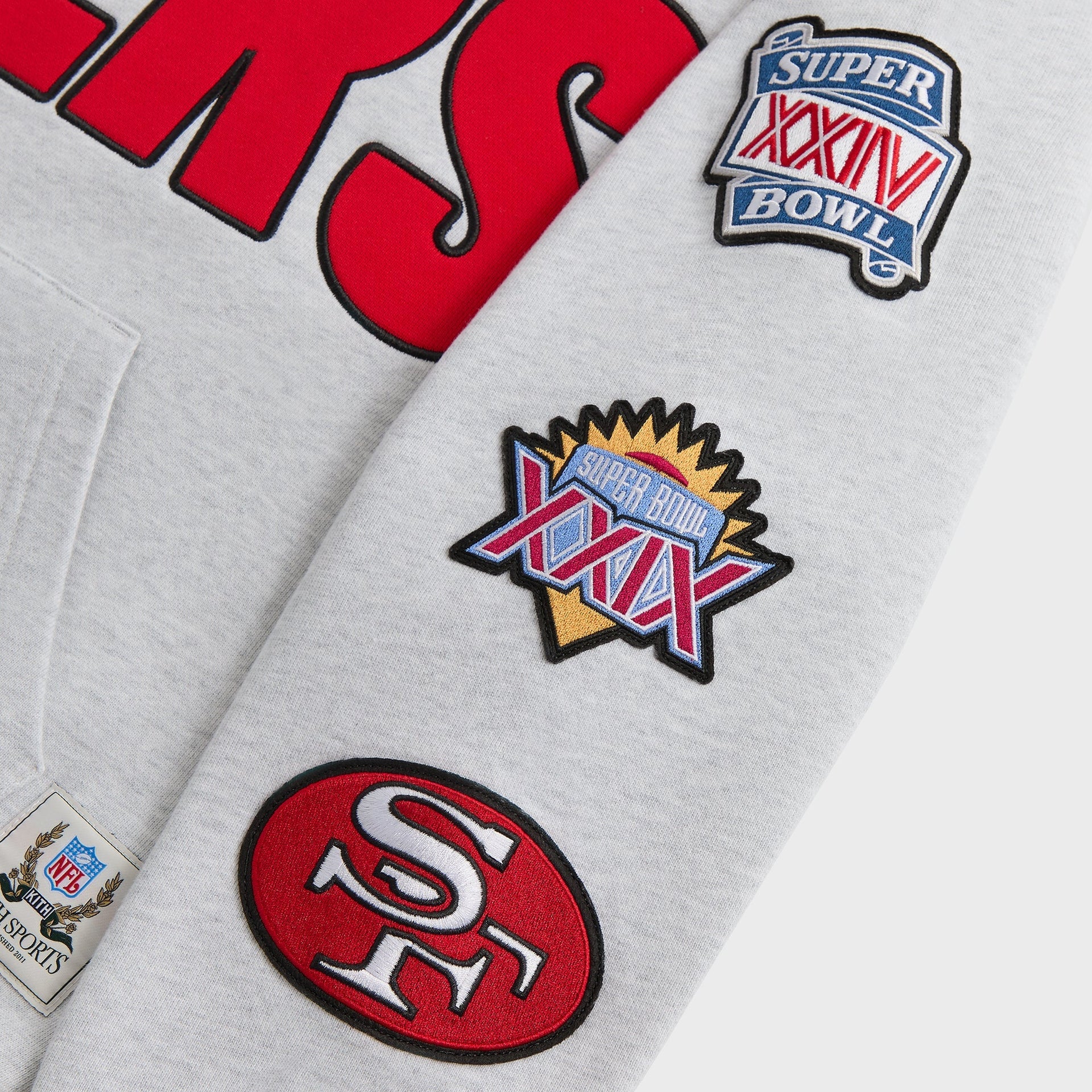 Kith for the NFL San Francisco 49ers Faithful Vintage Hoodie - Light Heather Grey - PH