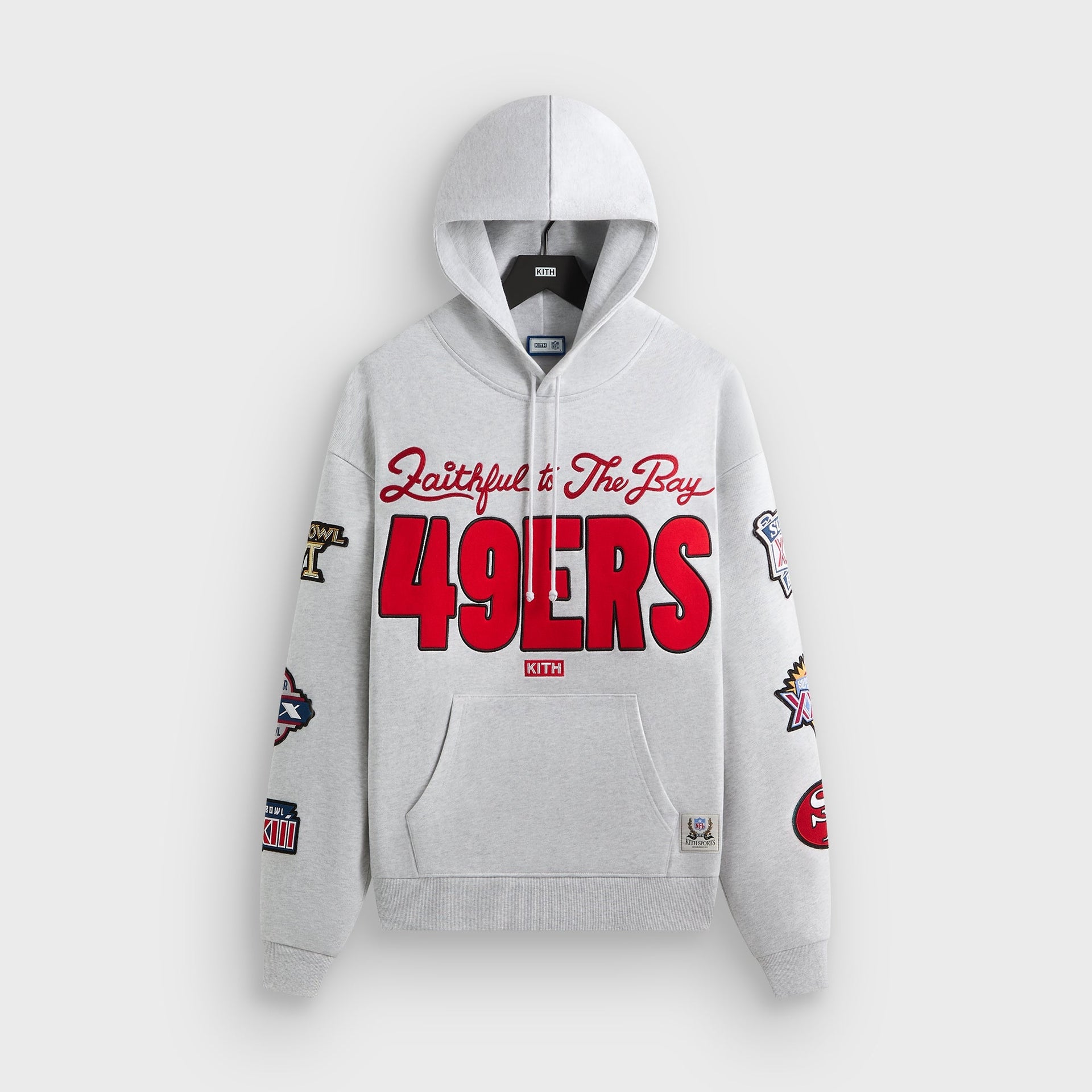 Kith for the NFL San Francisco 49ers Faithful Vintage Hoodie - Light Heather Grey - PH