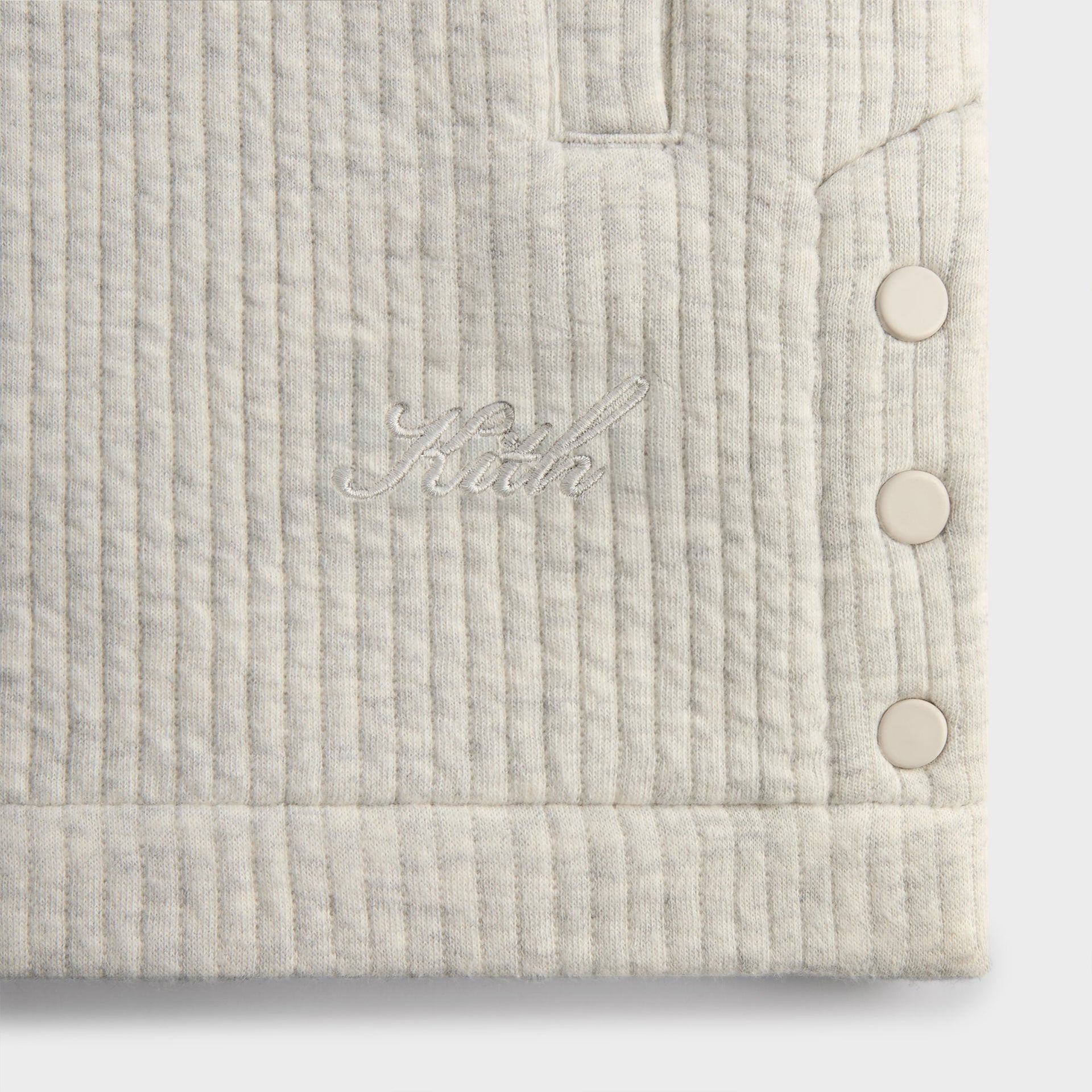Kith Striped Interlock Ginza Shirt Jacket -  Light Heather Grey - PH