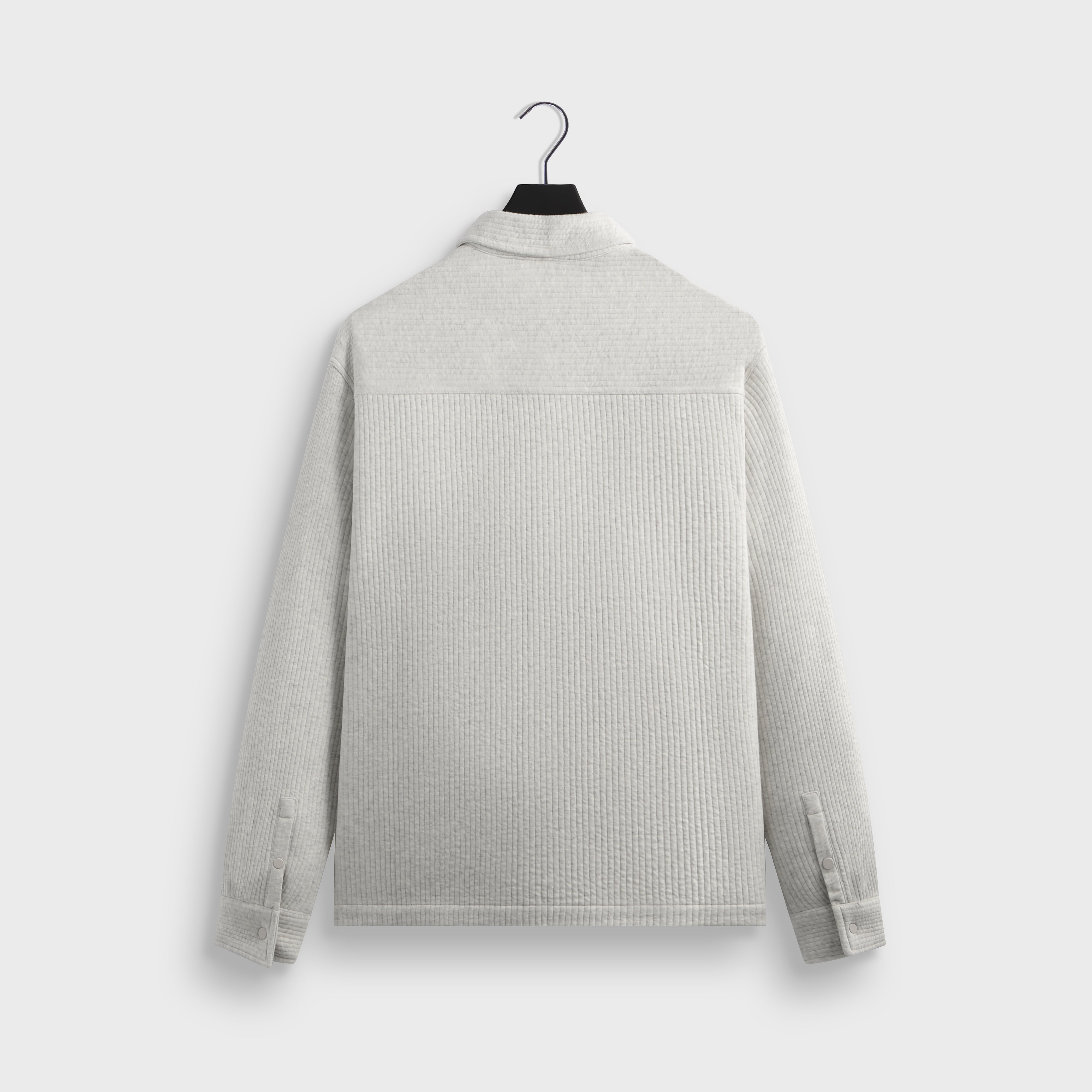 Kith Striped Interlock Ginza Shirt Jacket - Light Heather Grey