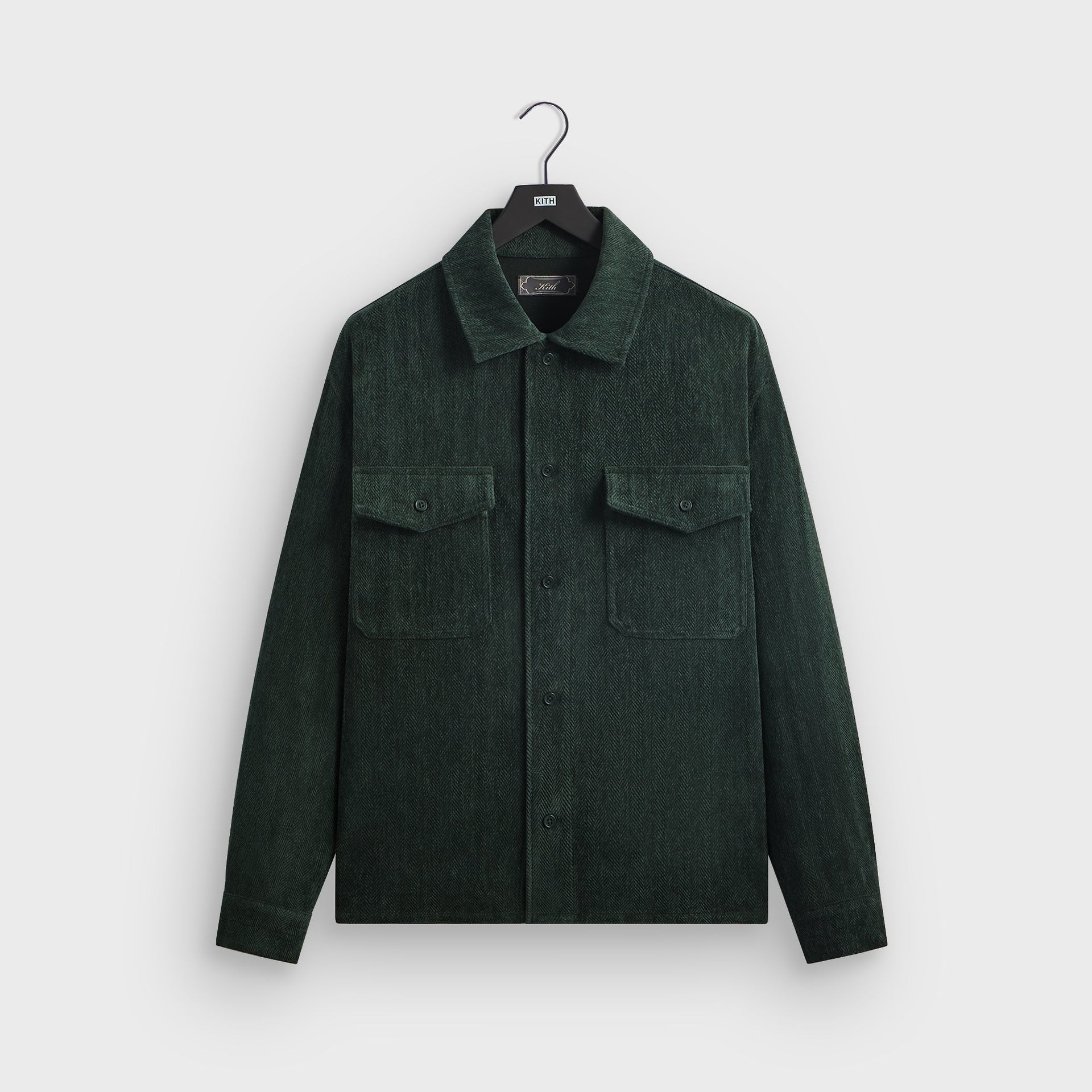 Kith Herringbone Velour Henson Buttondown - Stadium - PH