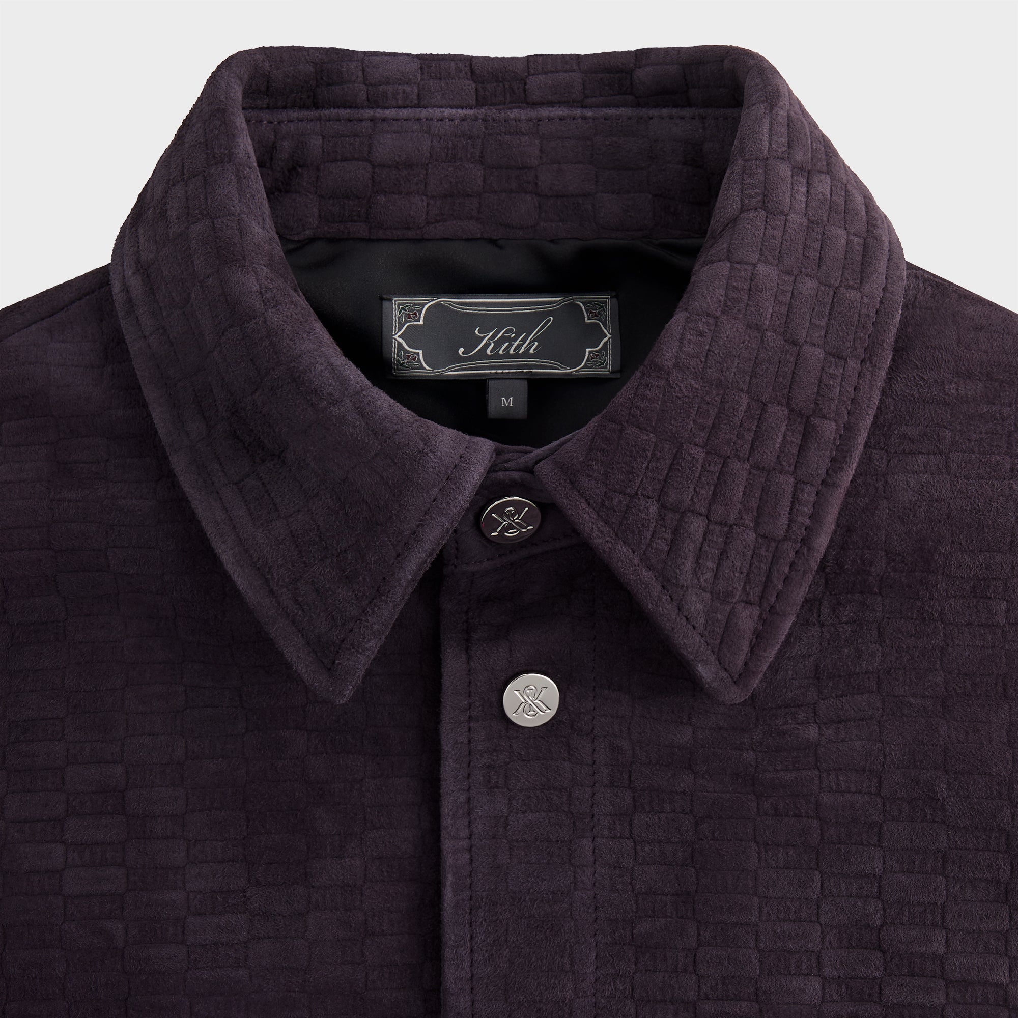 Kith Monogram Suede Apollo II Shirt - Belladonna
