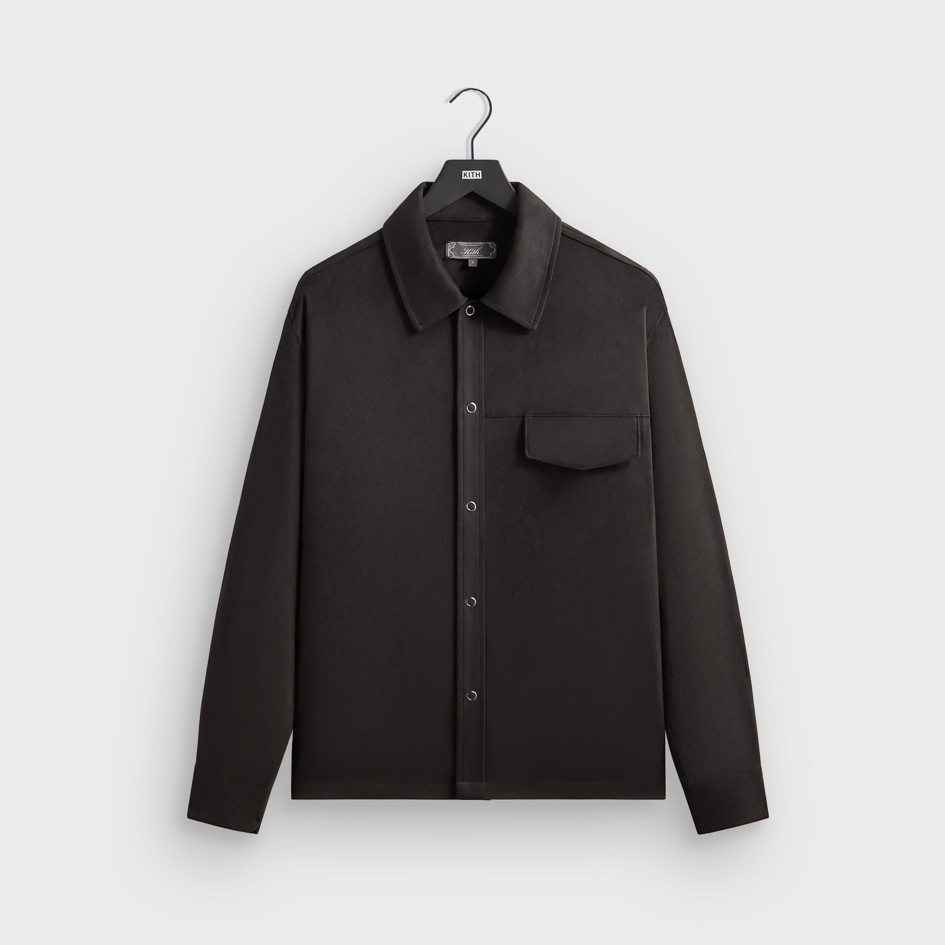 Kith Montague Microsuede Shirt - Black - PH