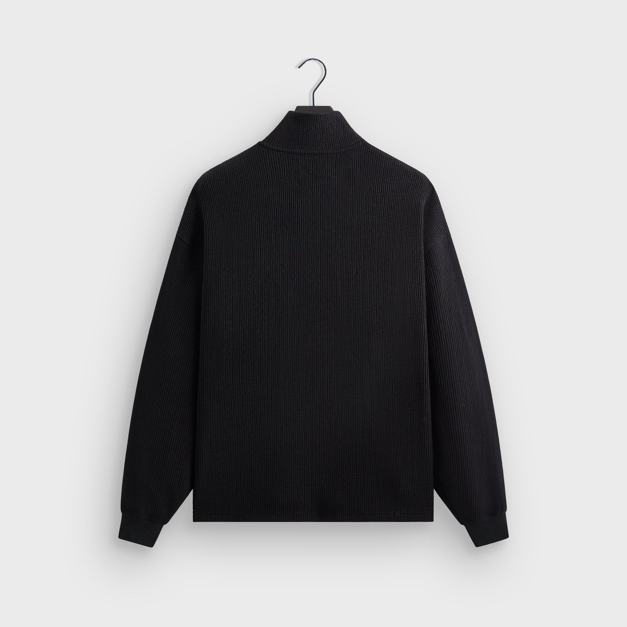 Kith ×   ロンT #M Kith Heavy Crepe Rib Knit Quarter Zip Nelson - Black
