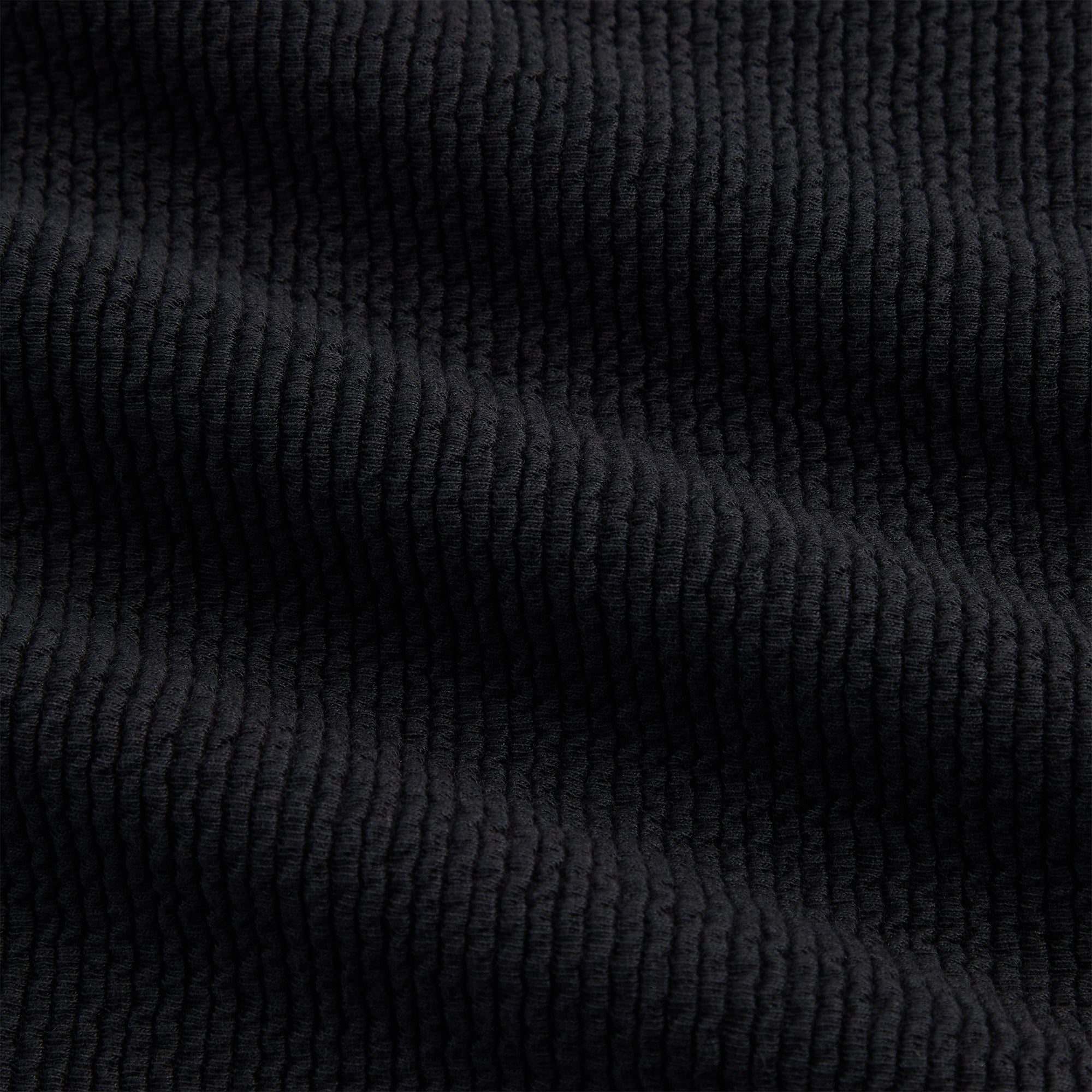 Kith Heavy Crepe Rib Knit Quarter Zip Nelson - Black