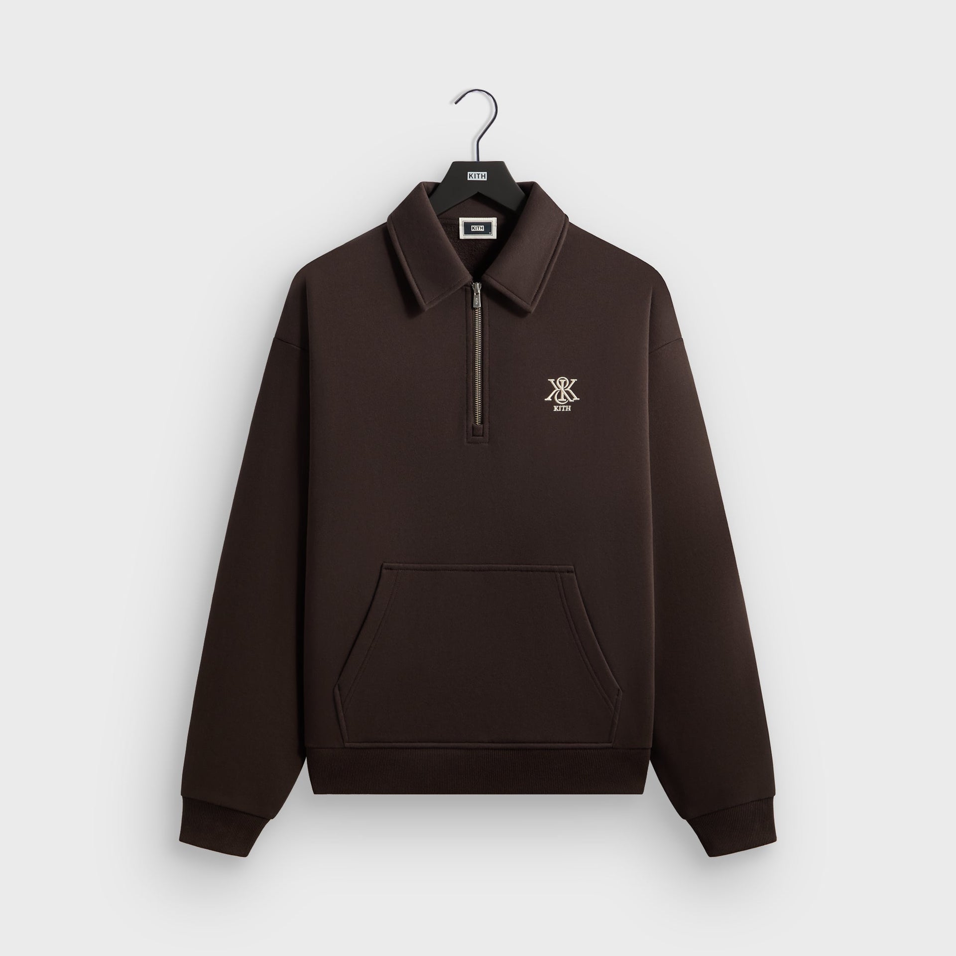 Kith Quarter Zip Popover Sweatshirt - Kindling - PH