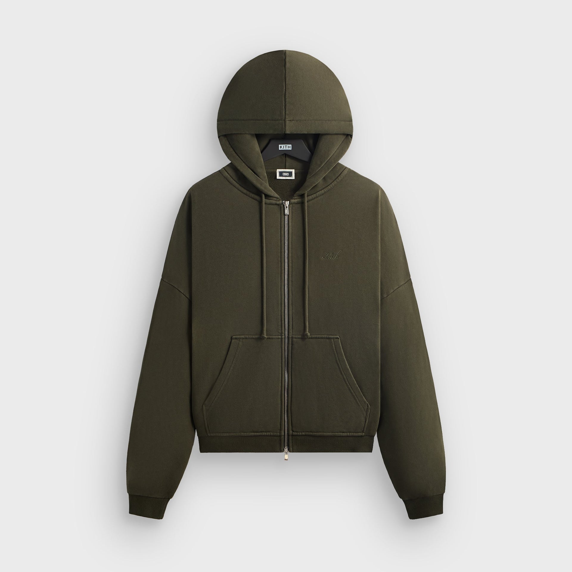 Kith Lofty Fleece Cropped Braxton Hoodie - Cypress - PH
