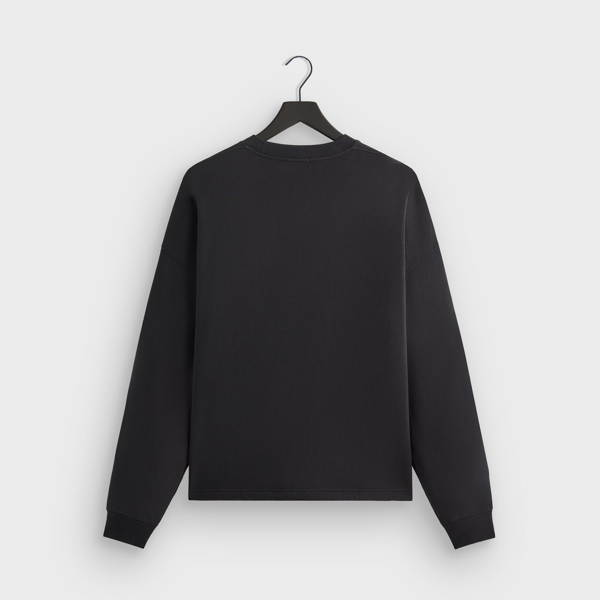 Kith Sueded French Terry Long Sleeve Lawson Tee - Black - PH