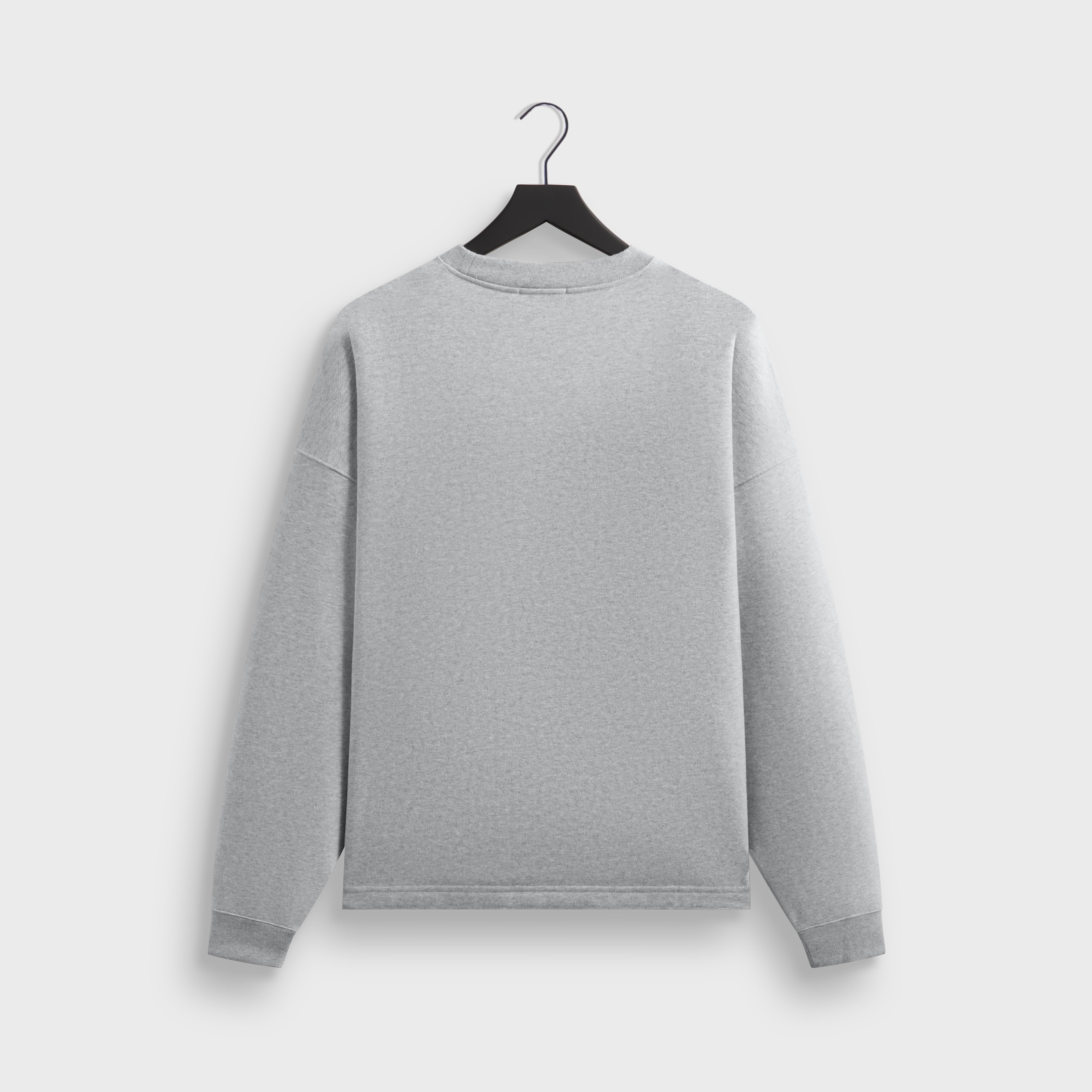 Kith Sueded French Terry Long Sleeve Lawson Tee - Mid Heather Grey