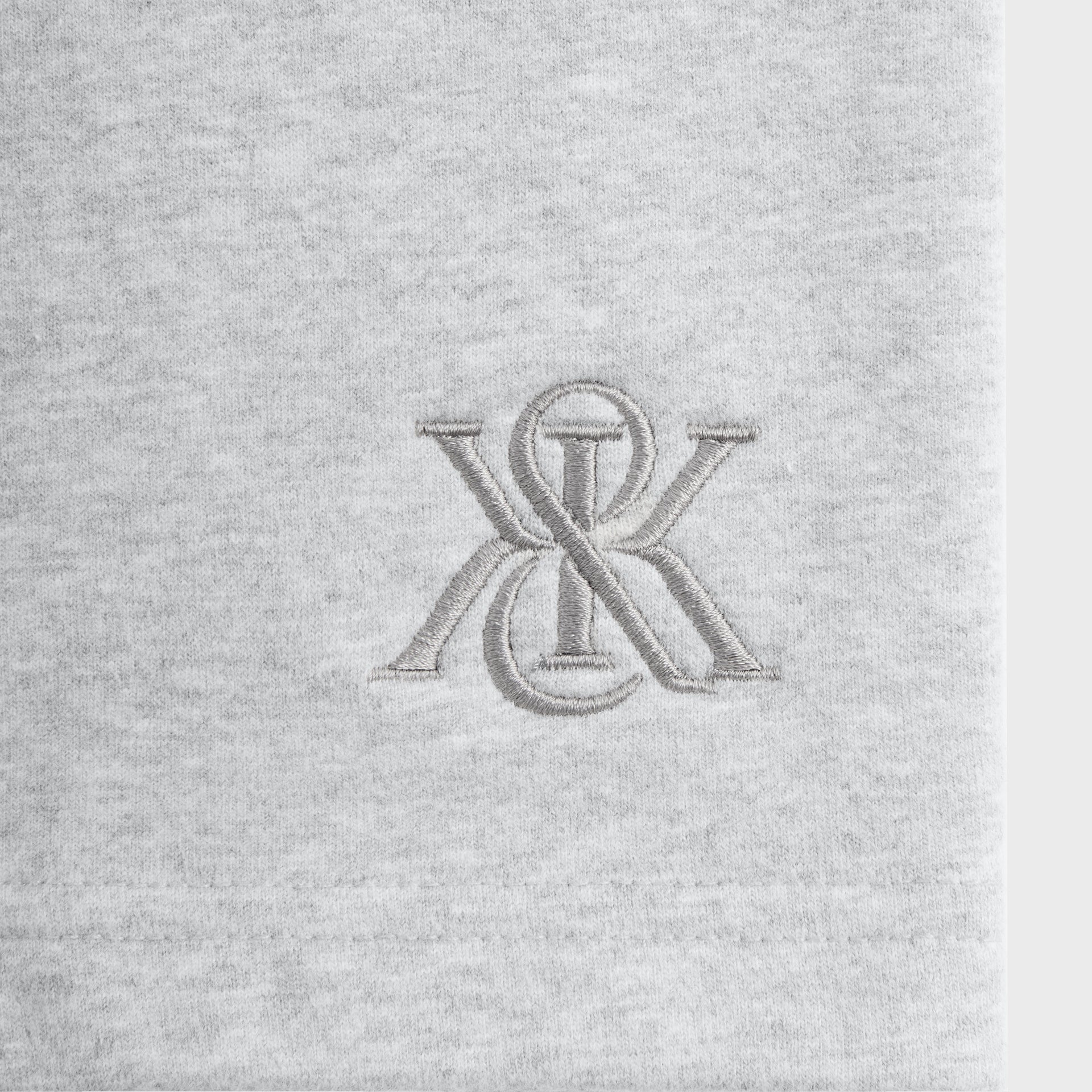 Kith Sueded French Terry Long Sleeve Lawson Tee - Mid Heather Grey - PH