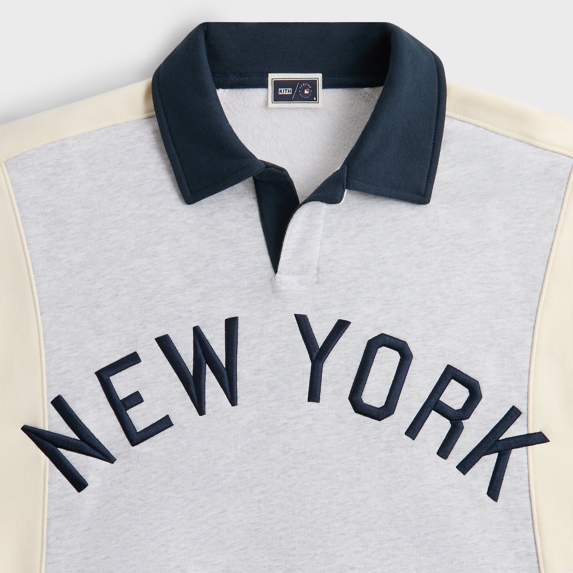 Kith for the New York Yankees Paneled Nelson Rugby - Light Heather Gre