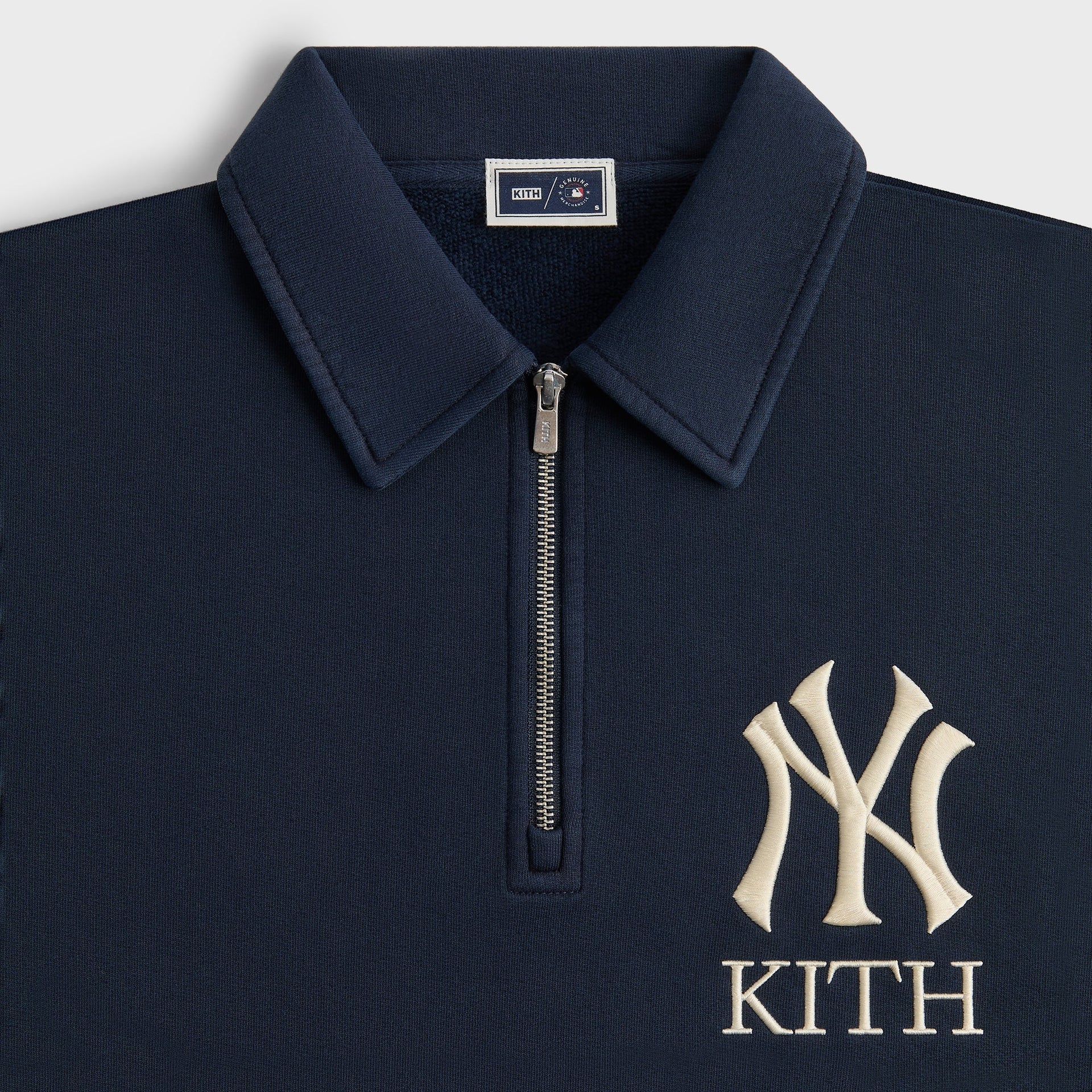 Kith for the New York Yankees Quarter Zip Popover Sweatshirt - Nocturnal - PH