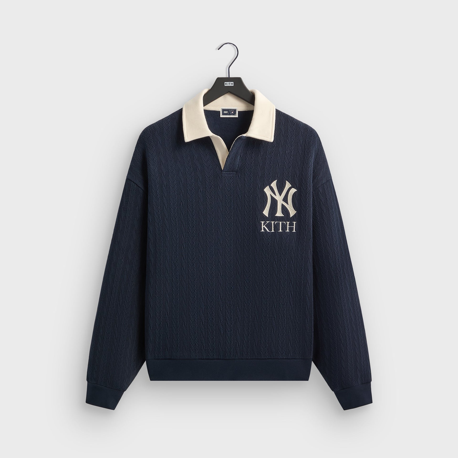 Kith for the New York Yankees Cable Fleece Nelson Sweatshirt - Nocturnal - PH