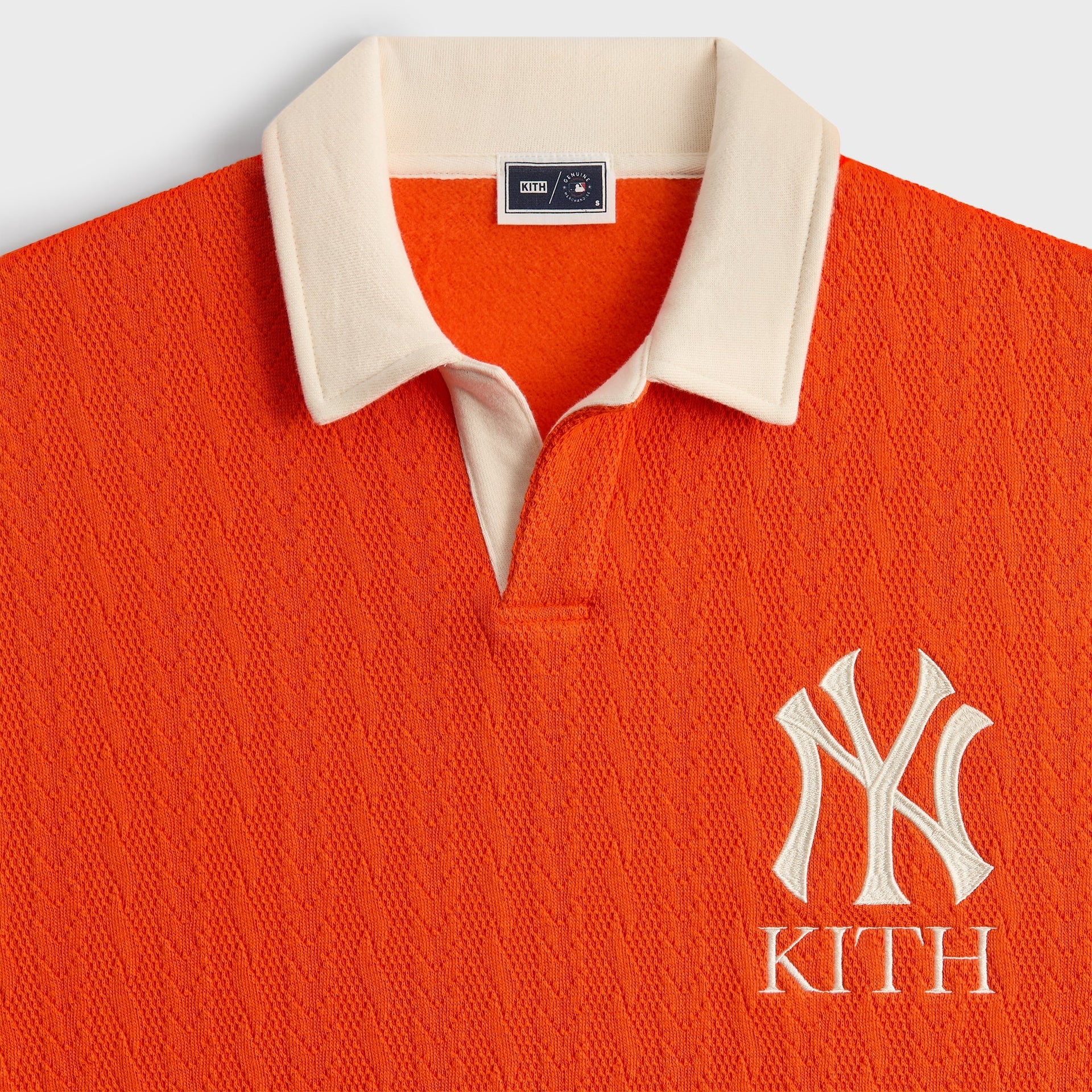 Kith for the New York Yankees Cable Fleece Nelson Sweatshirt - Poppy - PH