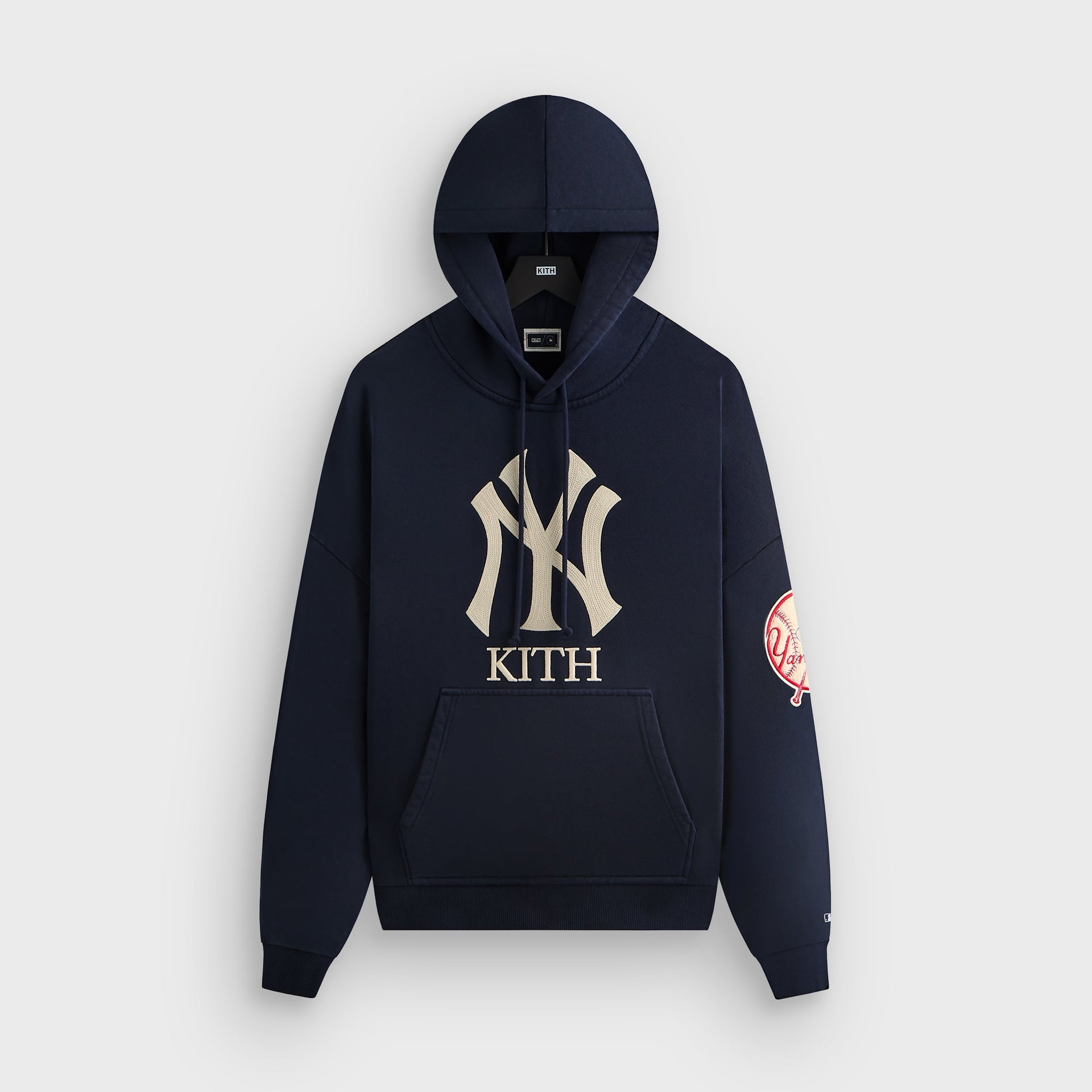 Kith for the New York Yankees Plush Fleece Cropped Braxton Hoodie - Nocturnal - PH