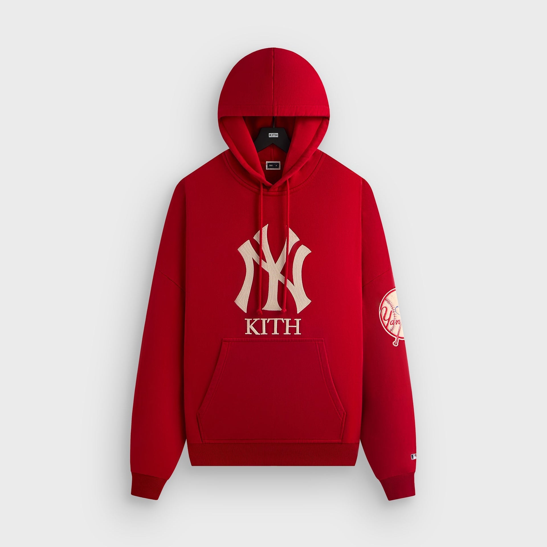 Kith for the New York Yankees Plush Fleece Cropped Braxton Hoodie - Fame - PH