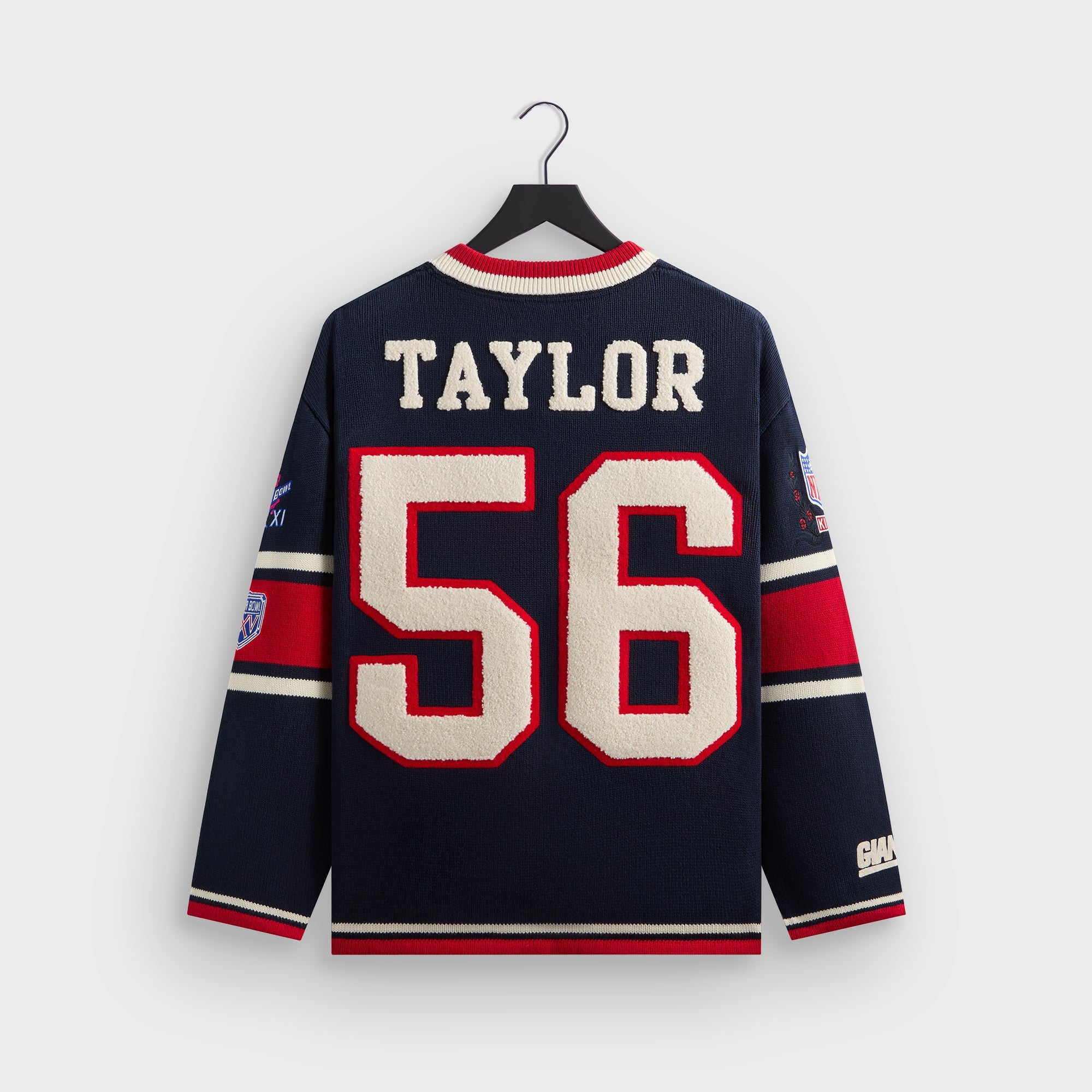 Kith for the NFL New York Giants V-Neck Beau Knit Sweater