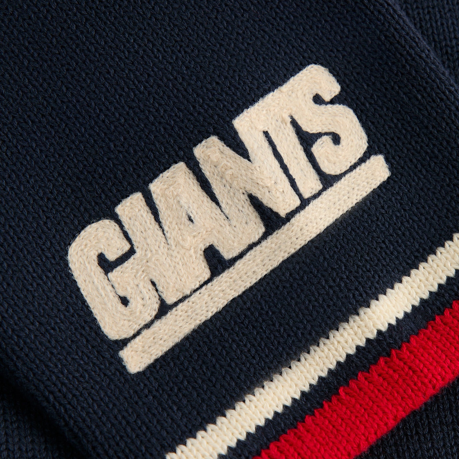 Kith for the NFL New York Giants V-Neck Beau Knit Sweater - Nocturnal - PH