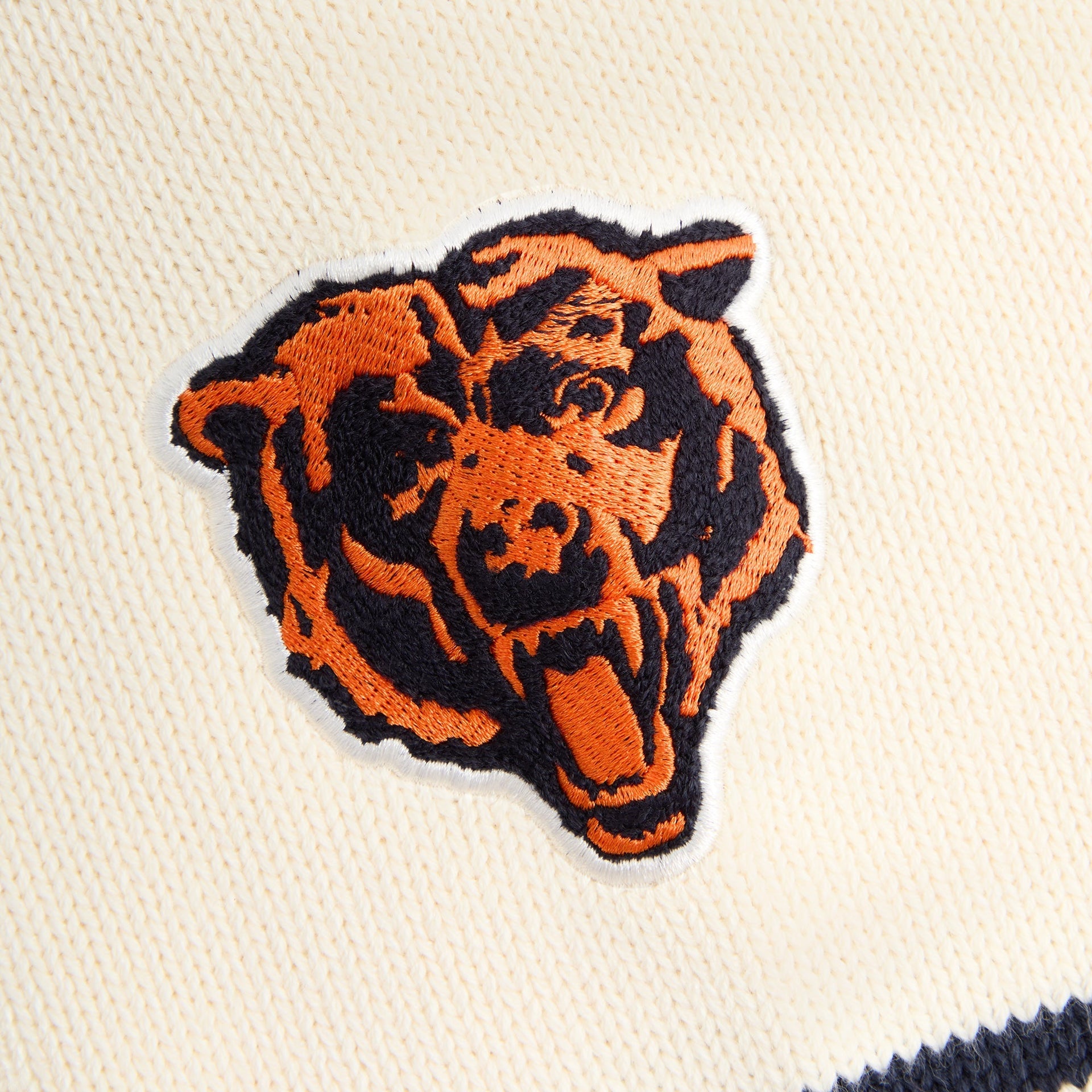 Kith for the NFL Chicago Bears V-Neck Beau Knit Sweater - Sandrift - PH