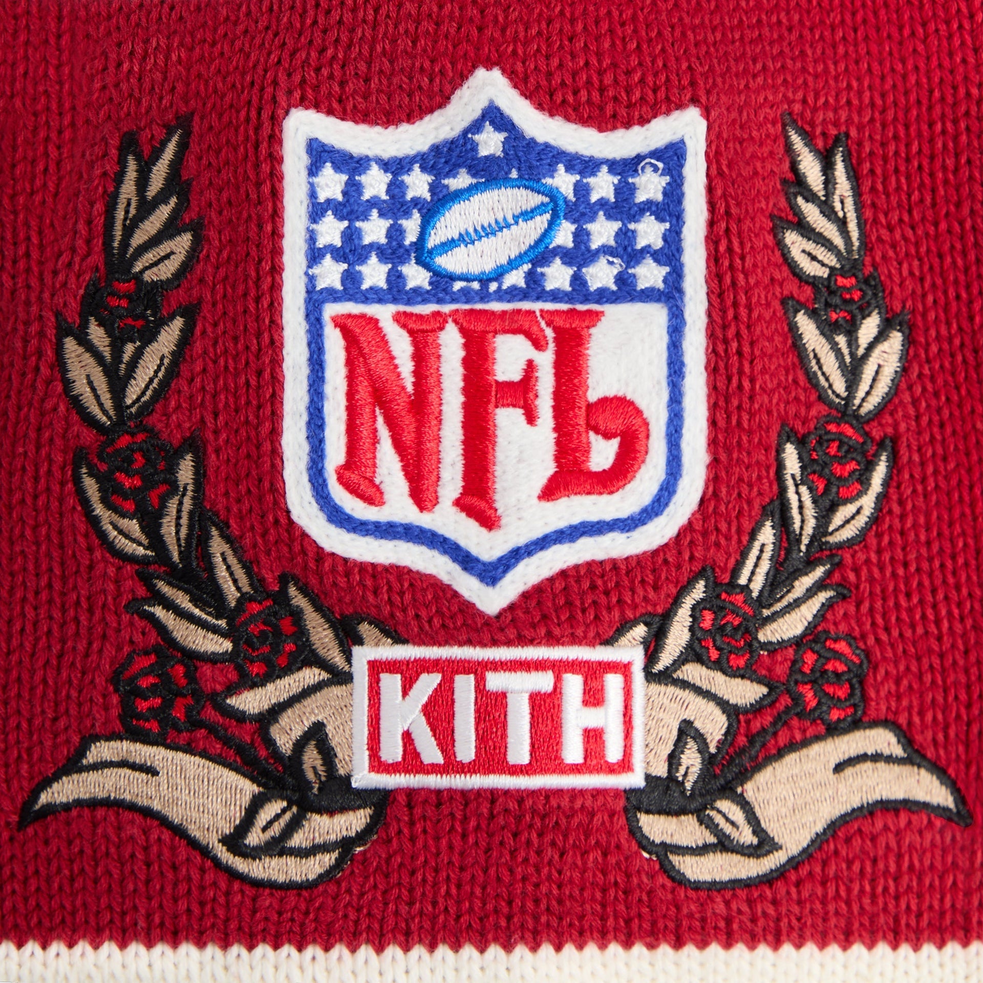 Kith for the NFL San Francisco 49ers V-neck Beau Knit Sweater - Present - PH