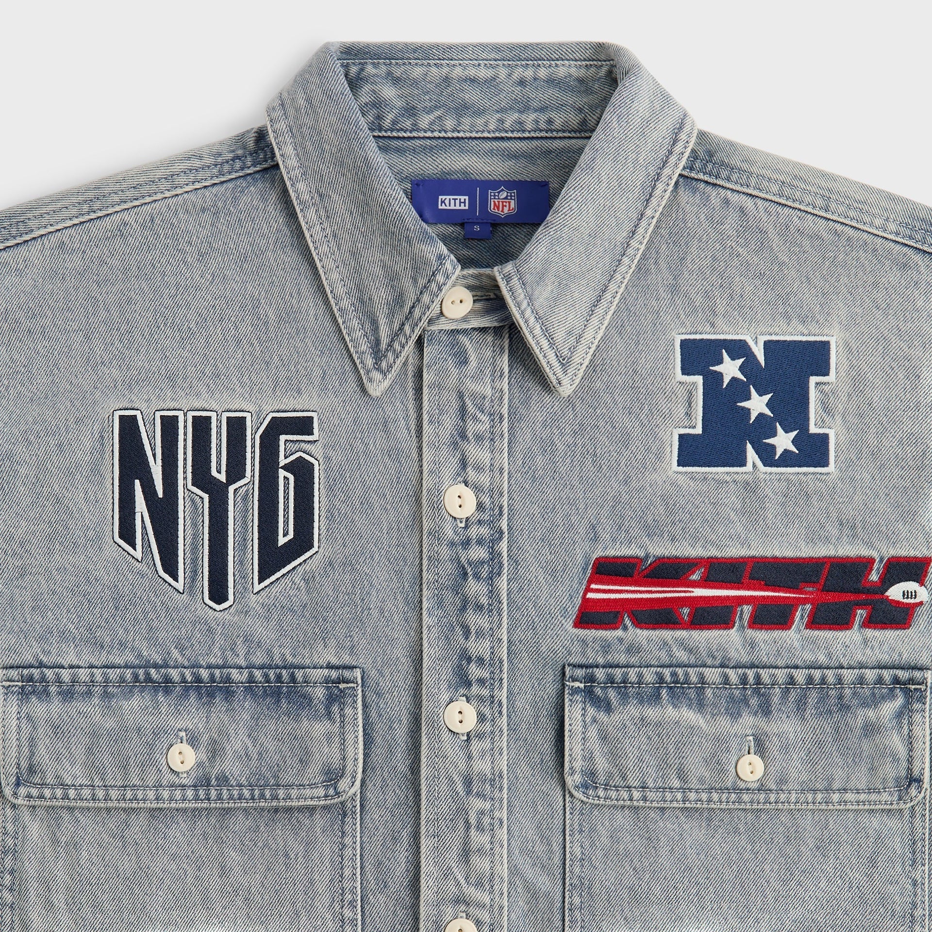 Kith for the NFL New York Giants Denim Henson Shirt - Cameron Wash - PH
