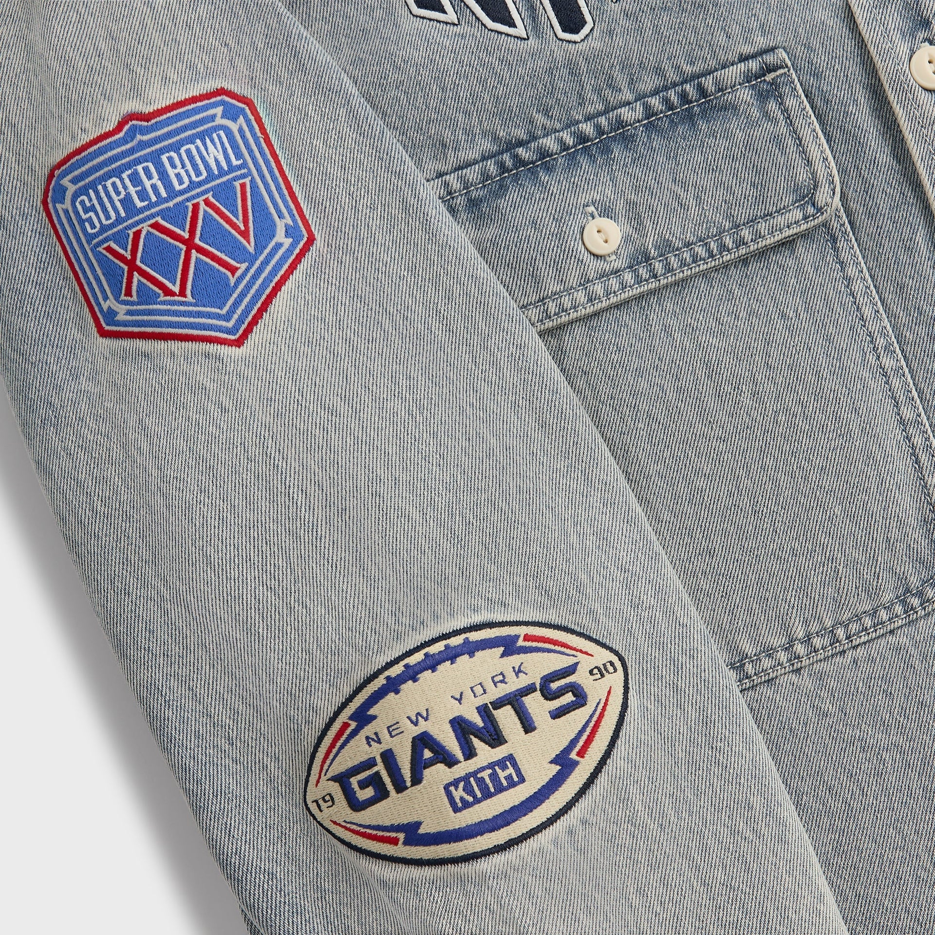 Kith for the NFL New York Giants Denim Henson Shirt - Cameron Wash - PH